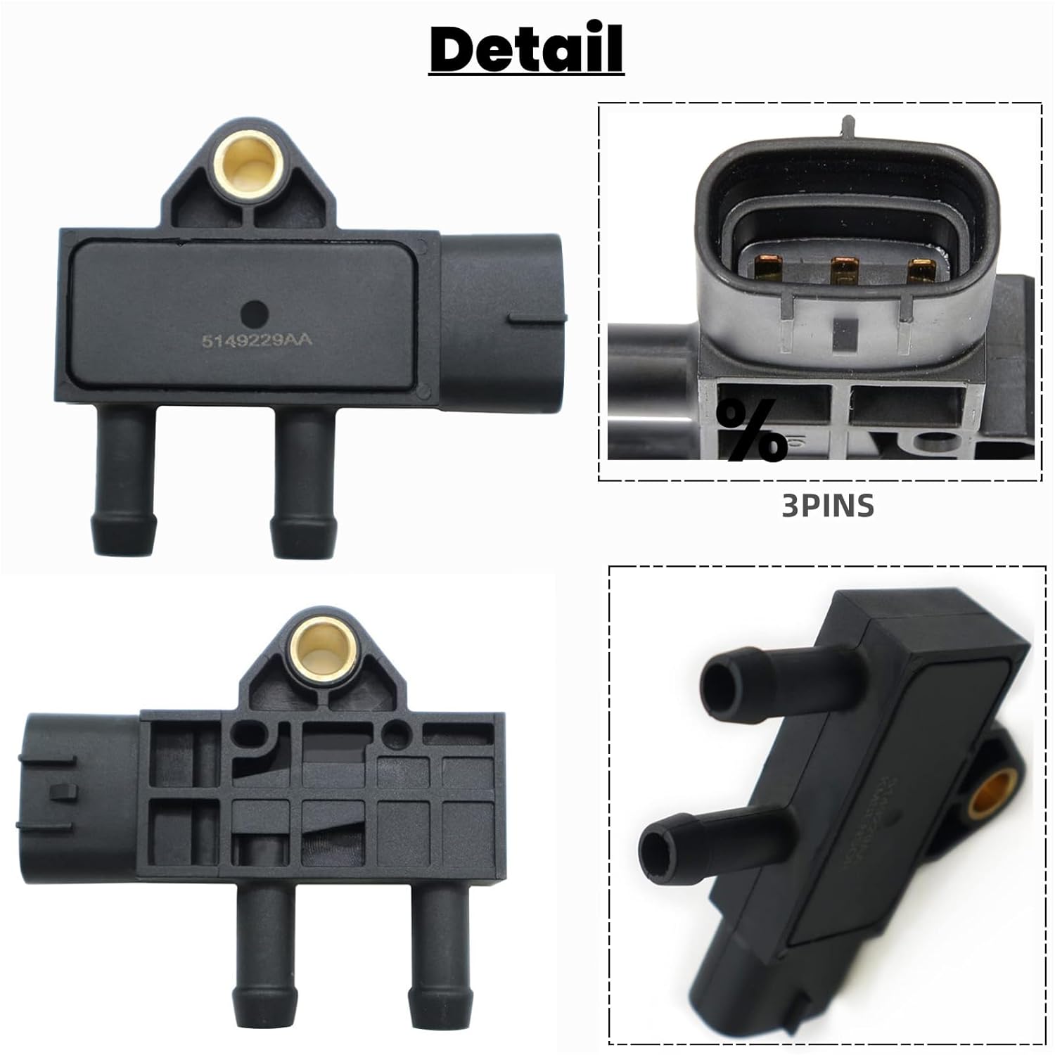 5149229AA 05149229AA Diesel Differential Pressure Sensor Switch Fits Cummins 6.7L RAM 2500 3500 4500