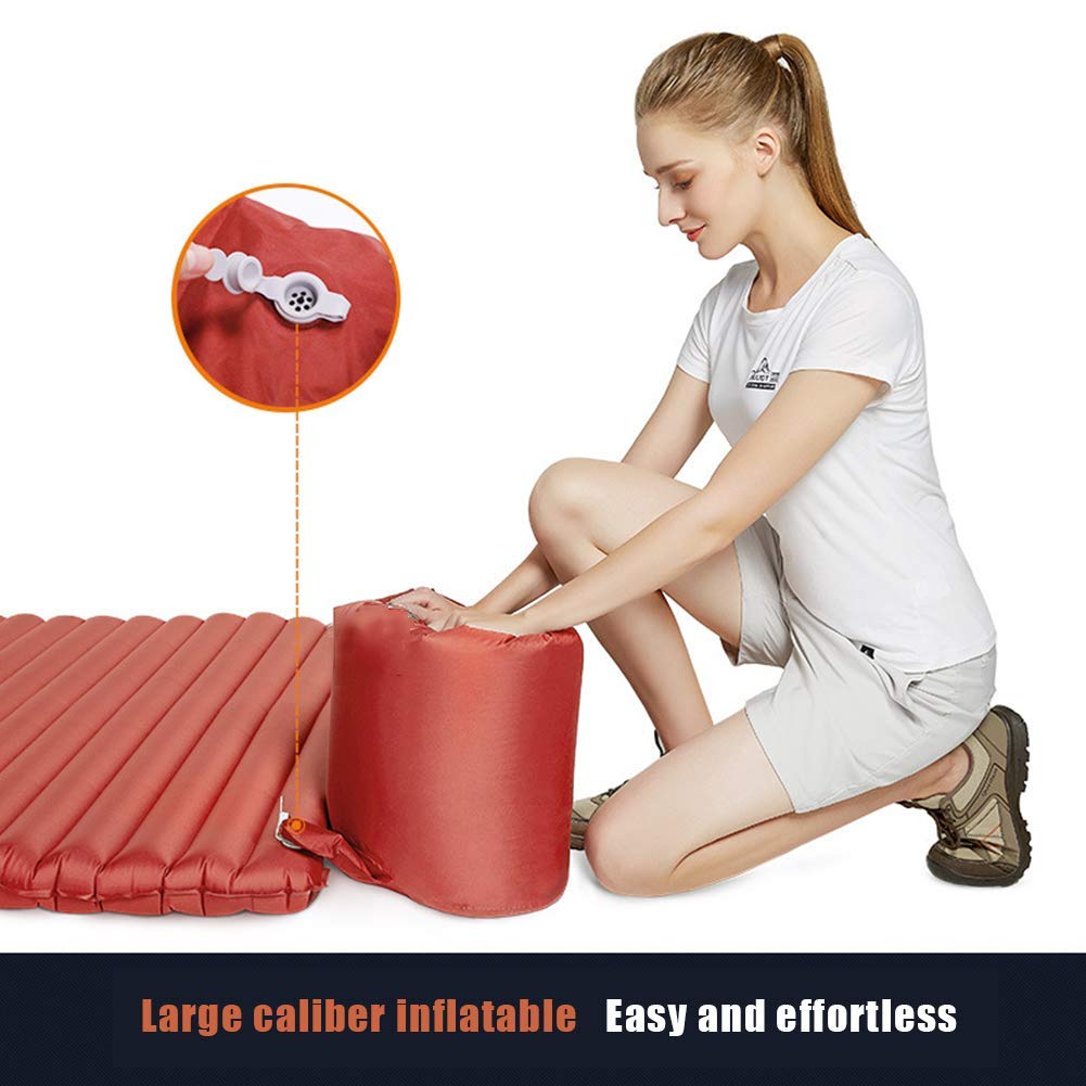 Colchoneta Liviana, Almohadilla Impermeable Doble Para Acampar Al Aire Libre, Cojín Aire Portátil Para Tienda Con Almohada, Bolsa Inflable Multifunción Para Inflar/Guardar Ropa/Recoger Agua