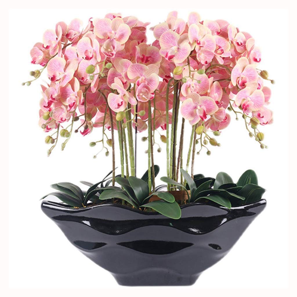 Orchidée Phalaenopsis artificielle en pot pour intérieur sans lumière