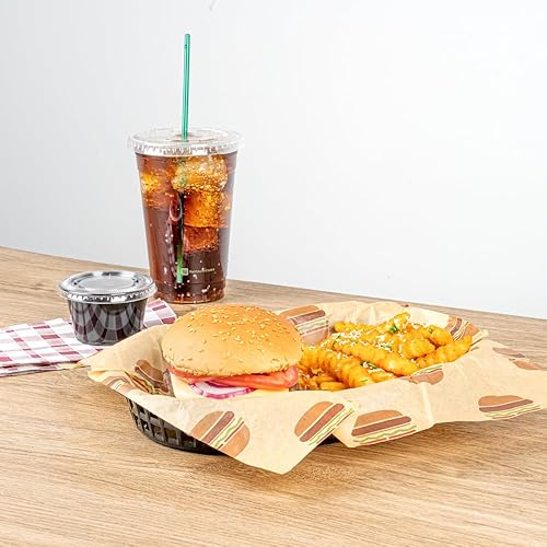 Miniatura 7 de Restaurantware Canastas de comida rápida de 11 x 7 pulgadas, 10 cestas ovaladas de delicatessen, aptas para microondas, lavavajillas, cestas de