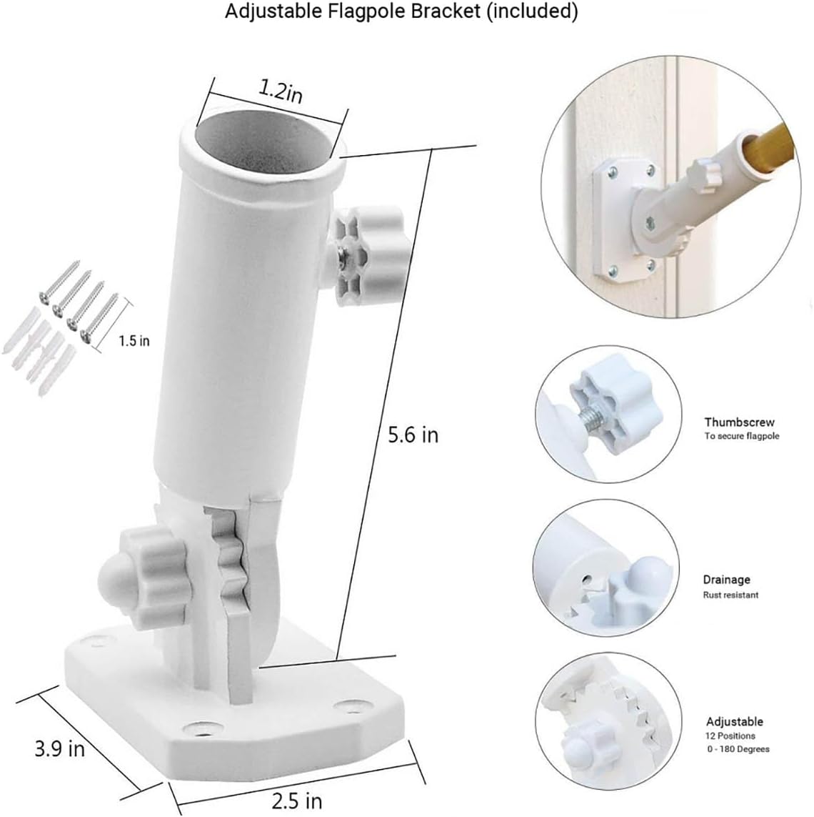 Detroit Pistons Flag Pole and Mount Bracket Set - Image 4