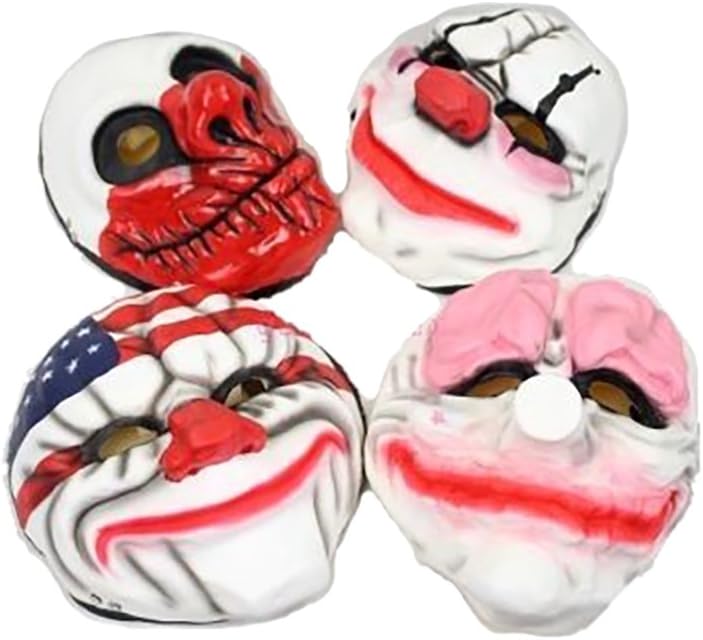 OEM Payday Mask Set of 4 Heist Dallas Wolf Chains Hoxton