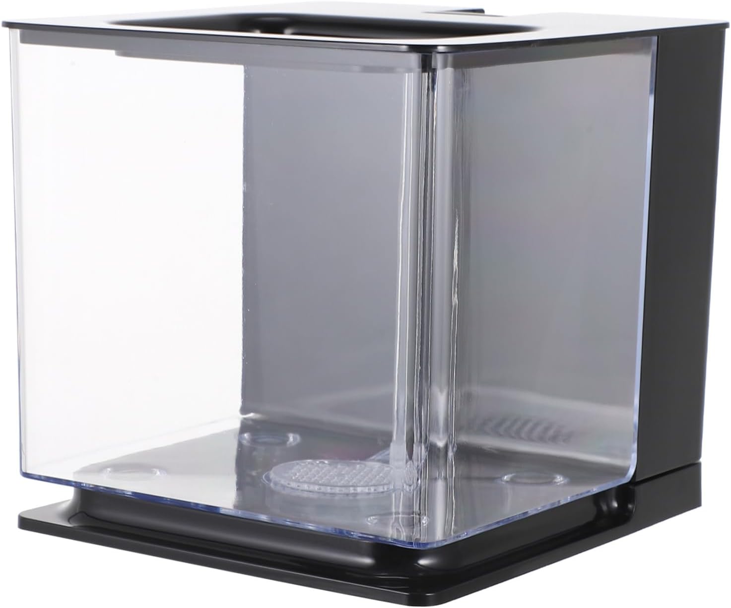 ibasenice Acrylic Fish Tank No Water Change Needed Transparent Desktop Aquarium for Small Fish and Aquatic Plants for Home Decor and Landscapes