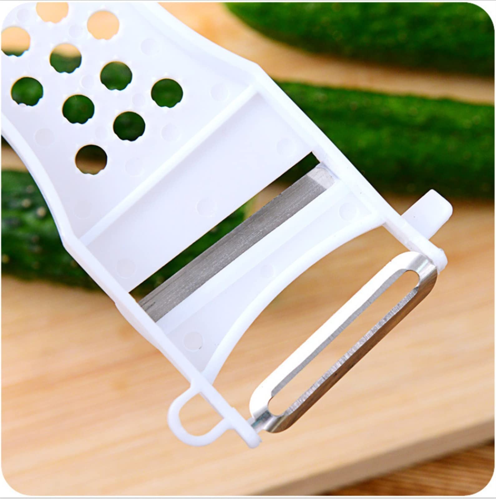 JINGYAN Pelapatate Tritatutto Multifunzionale per pelapatate per Verdure e Frutta(White)