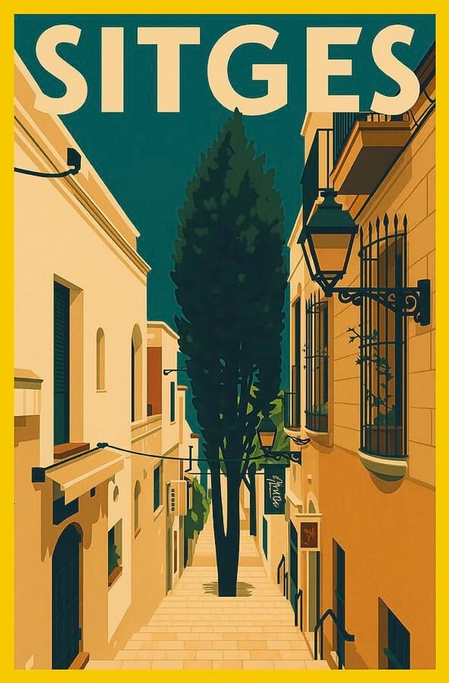 Póster de Sitges impreso en alta calidad ideal para enmarcar en tu rincón favorito