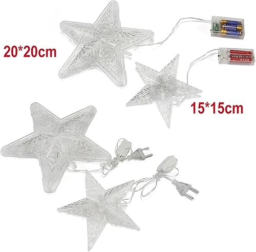 Miniatura 6 de Decoración para árbol de Navidad de 5.9 pulgadas (5.9 in), diseño de estrella transparente de cinco puntas, decoración navideña para el hogar,