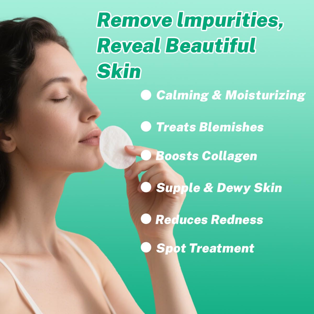 Korean Snail Mucin Toning Polish Pads for Dark Spots and Wrinkles, with Peptides & Centella and Niacinamide Skin Treatment , 100 Count - Image 4