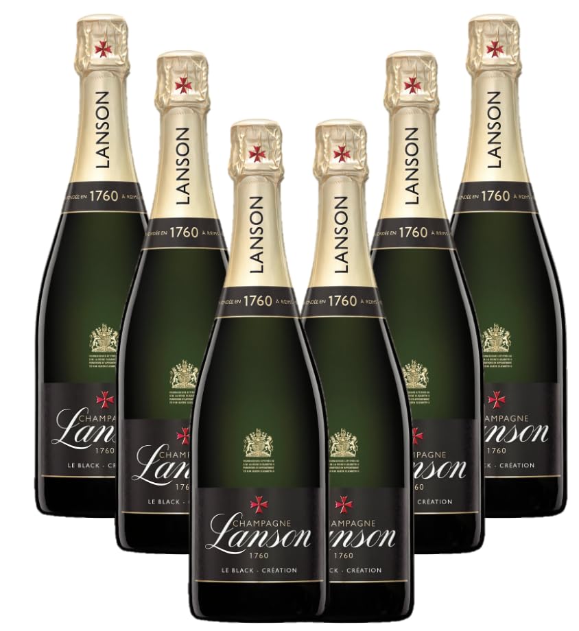 Lanson Black Creation - Lot de 6 bouteilles de 75 cl - Champagne