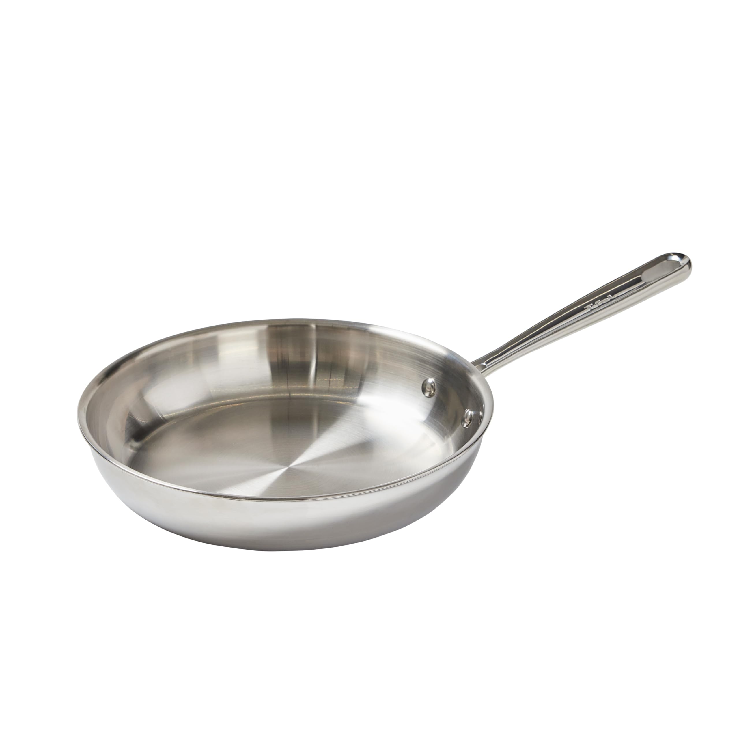 T-Fal Pro Tri-Ply Stainless Steel Fry Pan 10 Inch, Induction Compatible, Oven Safe 500F, Fast & Even Heat, Professional Quality & Durability, Frying Pan, Skillet, Cookware, Dishwasher Safe, Silver