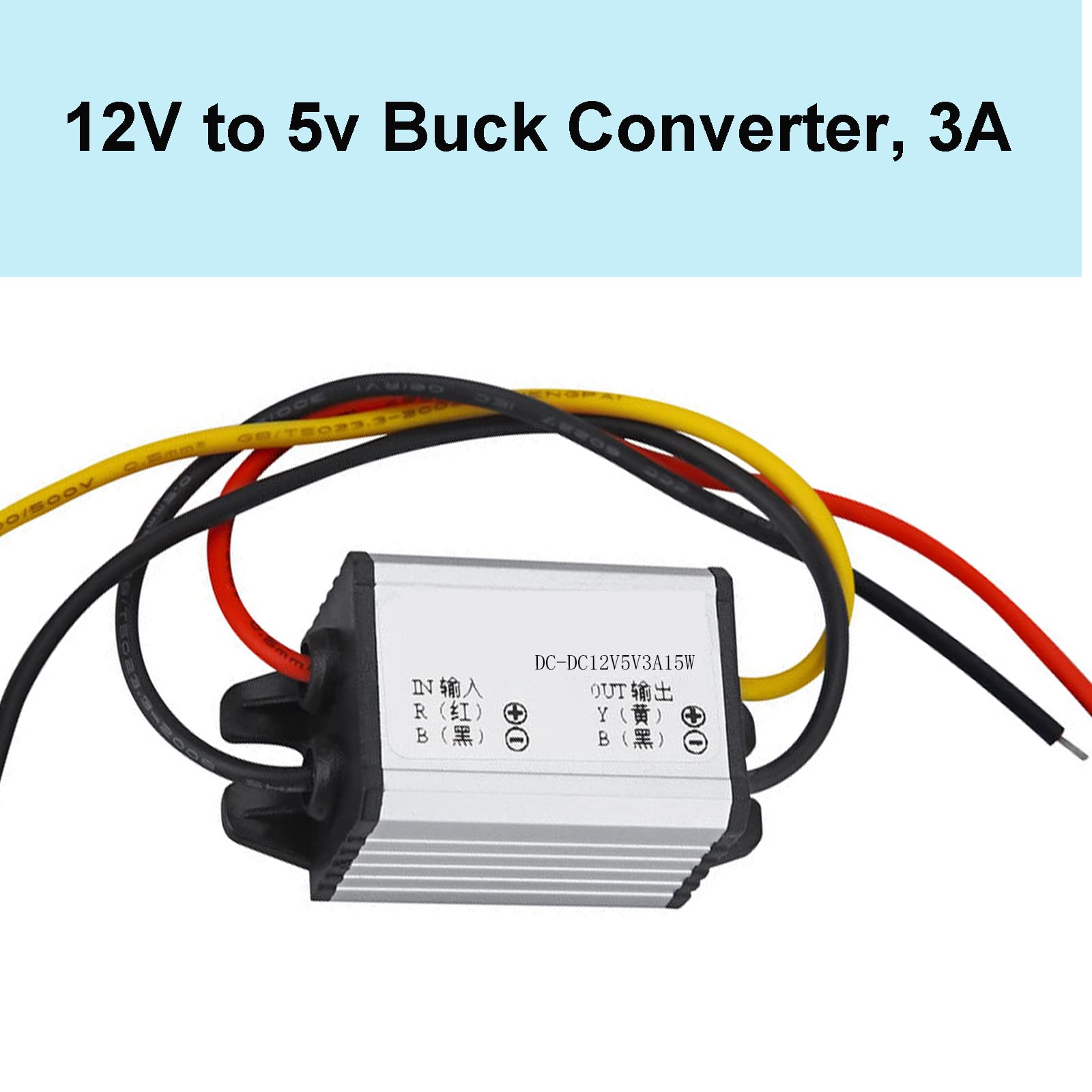 DC 12 V/24 V naar 6 V 3 A spanningsomvormer DC 8-30 V naar 6 V 3 A, 18 W, achterwaartse converter buck-converter voor auto, voertuig, motor, led