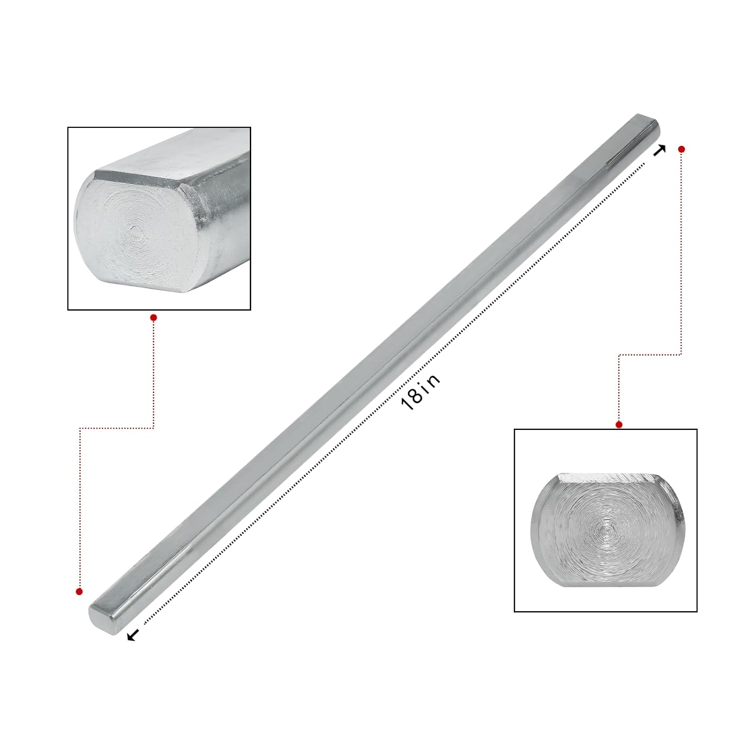 18" 3/4" DD Steering Column Shaft Universal DD Fit for 3/4" 0.75 inch DD Universal U Joints Fully Machined