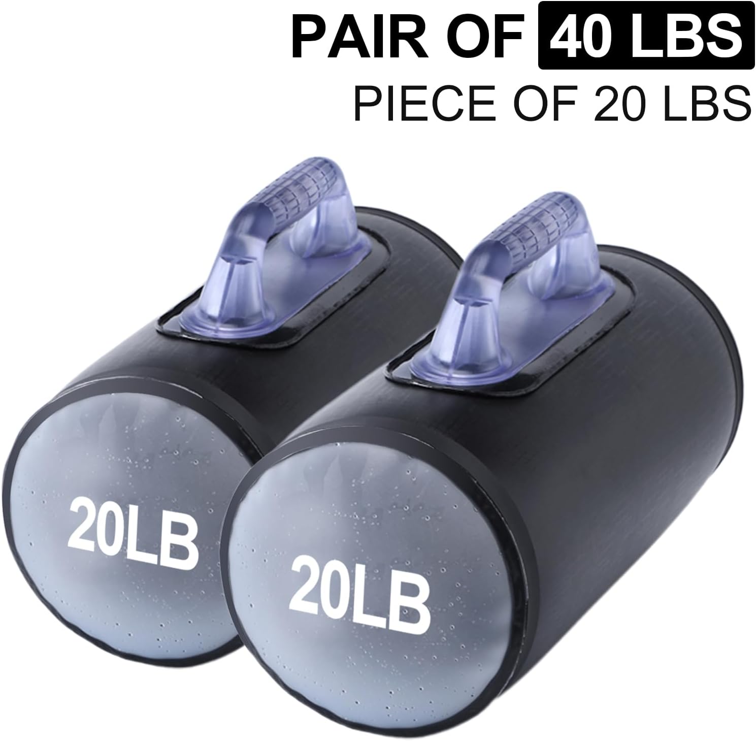 Water Dumbbells,Water Filled Training Dumbbells, Travel Weights Set, Adjustable Weights to 40Lbs,30Lbs,20Lbs,10Lbs,4Lbs Dumbbell Pair,Each 20/15/10/5/2 Lbs, Portable Gym for Strength Training, Fitness and Shaping