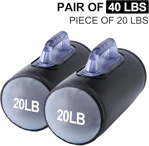 Miniatura 2 de Water Filled Training Dumbbells, Travel Weights Set, Adjustable Weights to 40Lbs,30Lbs,20Lbs,10Lbs,4Lbs Dumbbell Pair,Each 20151052 Lbs, Portable