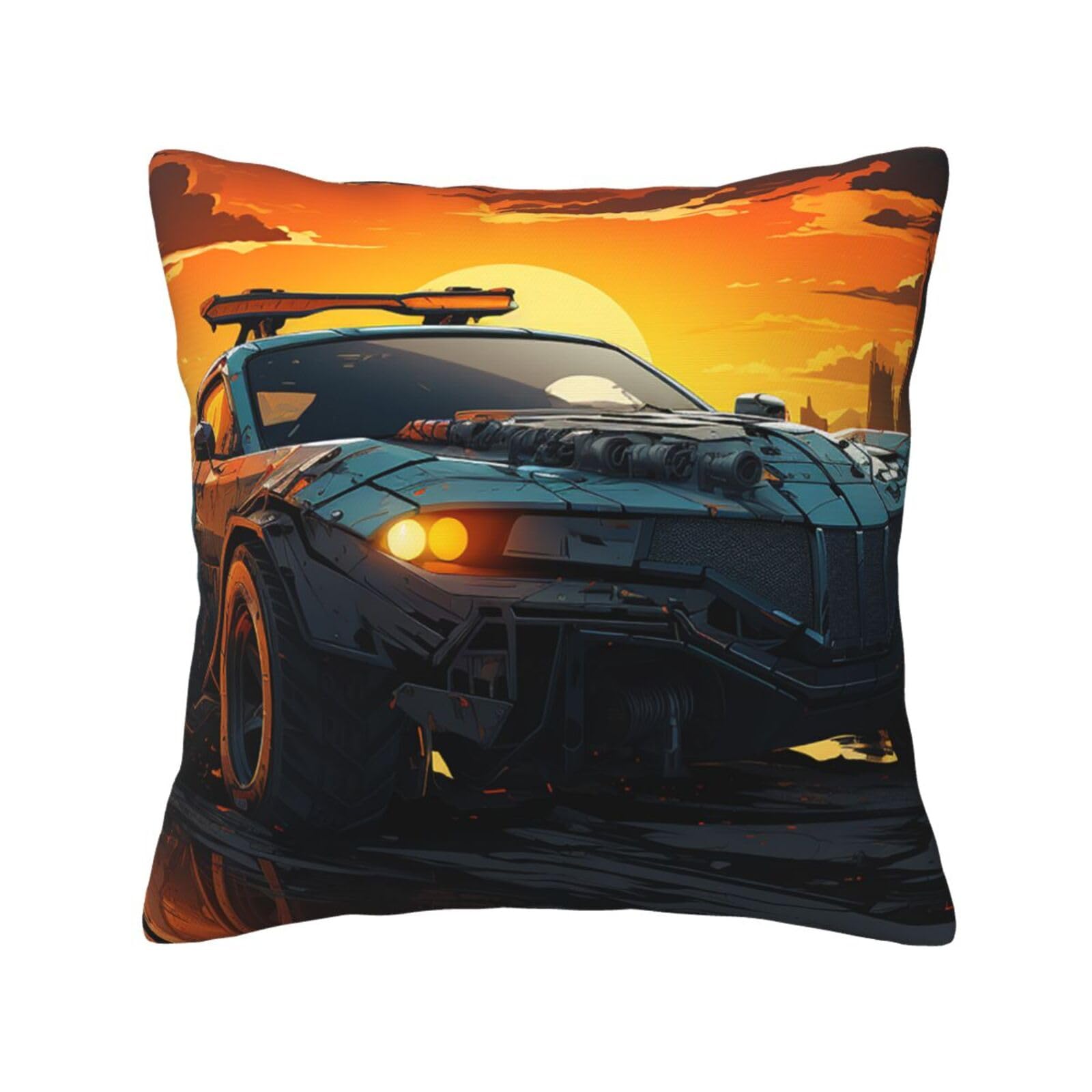 FodPand Cool Car Throw Pillow Covers 20"X20" Super Soft Cozy Pillows Case Morden Decorative Cushion Cover for Sofa Couch Bed Home Decor