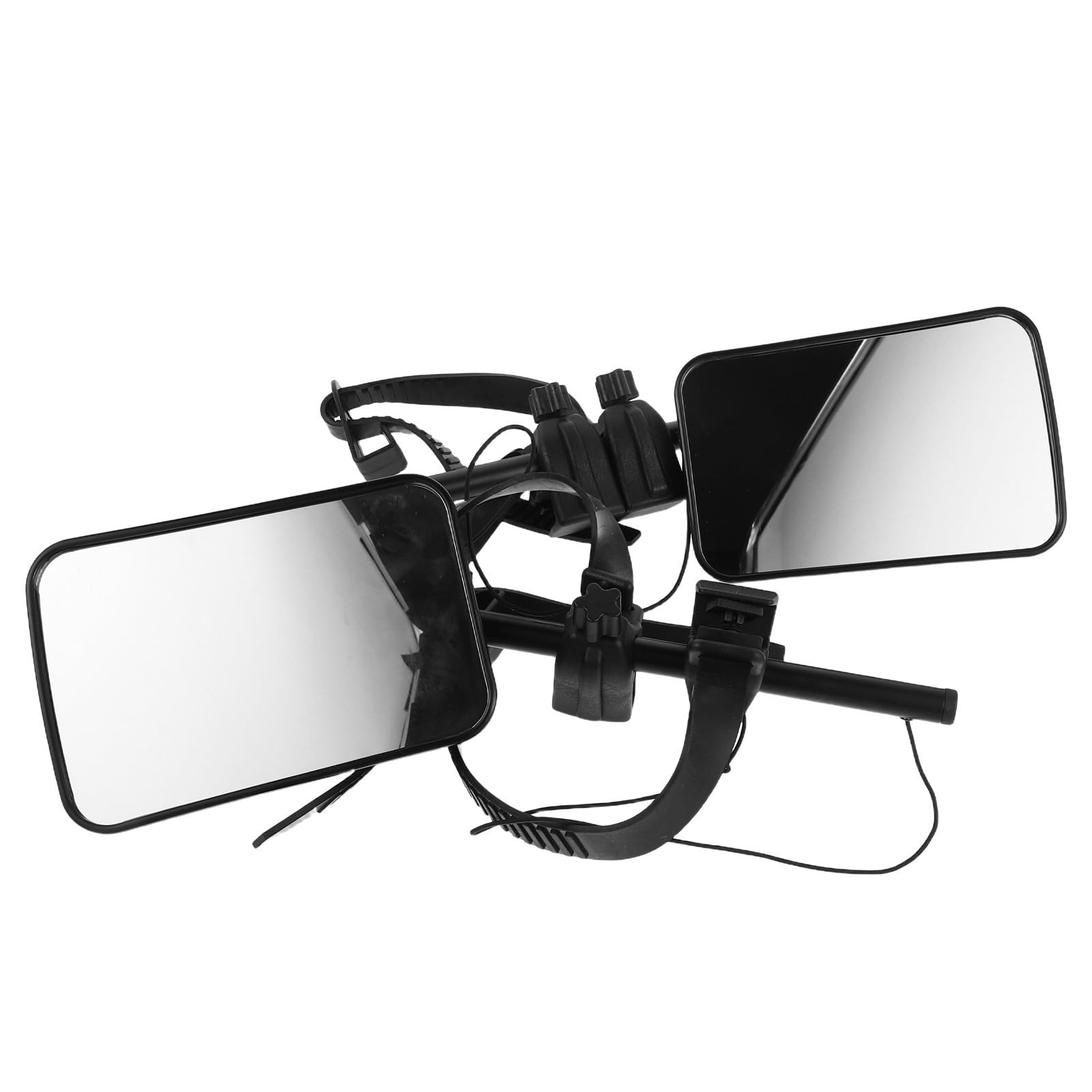 FOMIYES Retrovisor Exterior para Caravanas y Autocaravanas, Espejo de Remolque para Camioneta, Negro, Pp Abs Pa y Vidrio, Sujeción Estable, Amplia Visión y Eliminación de Ángulos Muertos,