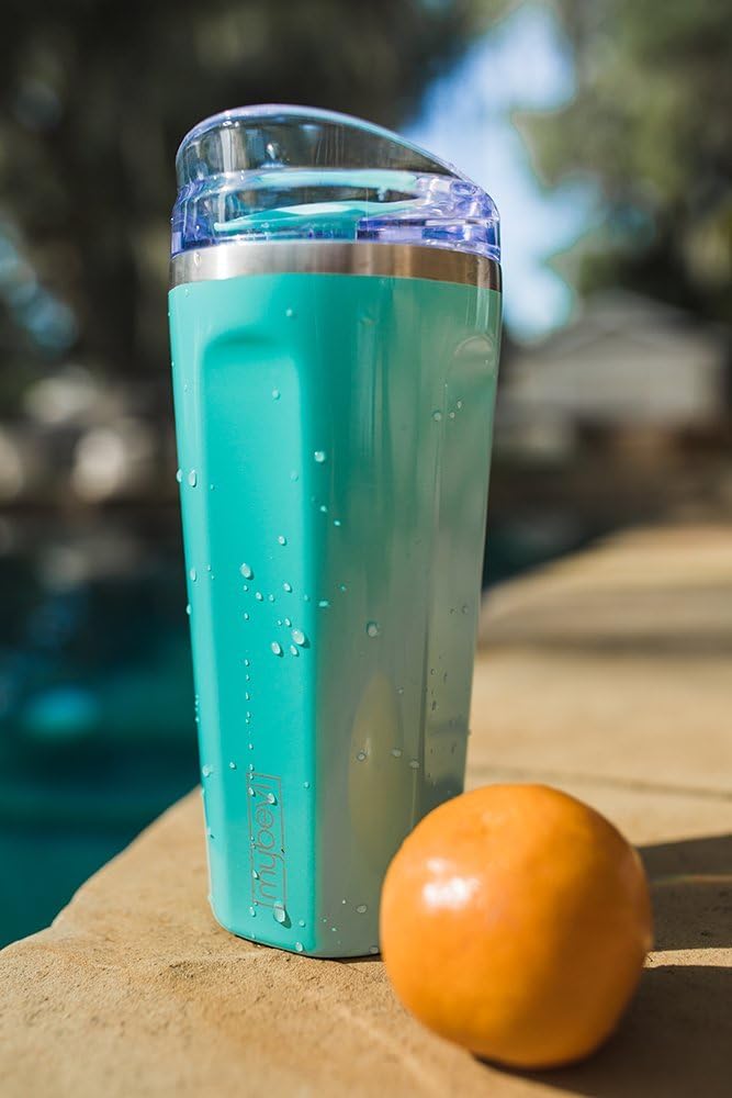 Classic Premium Stainless Steel Tumbler with 12-Hour Temperature Control, Tritan Lid, and BPA-Free Construction | Turquoise, 20 oz - Image 4