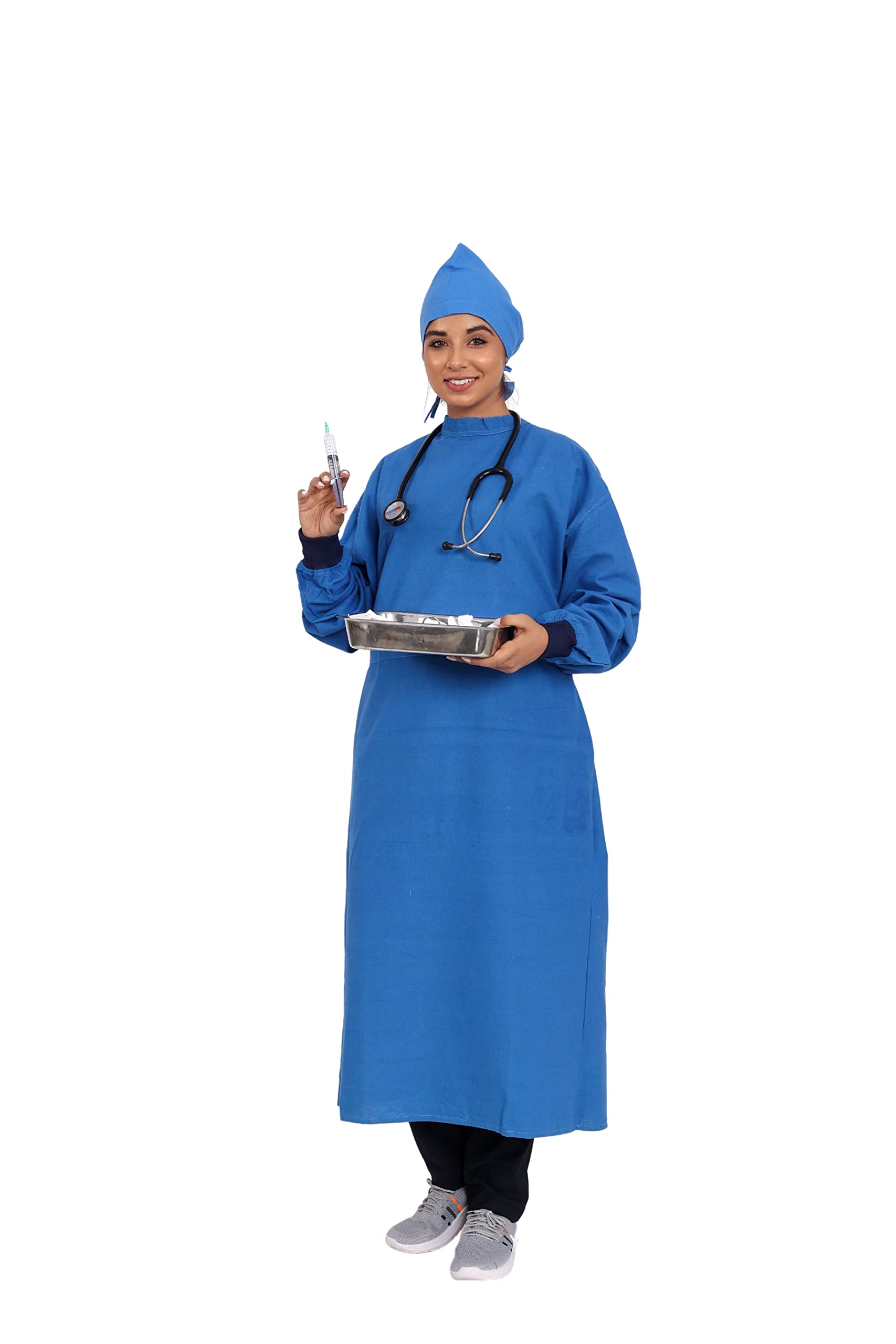 See full amazon price history chart for Polaris Medifabrics Women’s Pure Cotton Hospital Surgical Ot Gown, Doctor Operation Gown, Round Neck & Elasticated wristbands to avoid loosening fabrics at wrist with Back Knots | Blue, Free Size Polaris Medifabrics Women’s Pure Cotton Hospital Surgical Ot Gown, Doctor Operation Gown, Round Neck & Elasticated wristbands to avoid loosening fabrics at wrist with Back Knots | Blue, Free Size (B0BG7TFJKJ) Amazon Price History, Amazon Price Tracker