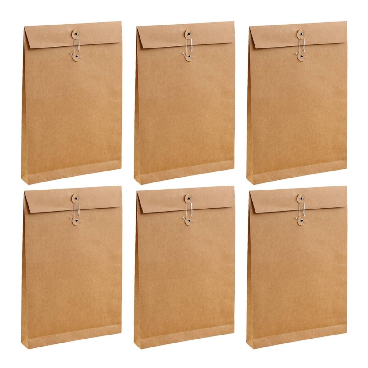 ARTIBETTER 12 Pezzi Borsa Documenti Carta Marrone Organizer per Ufficio e Scuola Portadocumenti Leggero e Spazioso per Viaggi e Lavoro Custodia Dossier