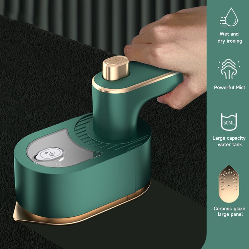 Plancha De Vapor Portátil De Viaje, Mini Vaporizador De Mano con Rotación De 180 Ropa, Acolchado, Costura Y Manualidades. Ideal para El Hogar Y Las Vacaciones. White