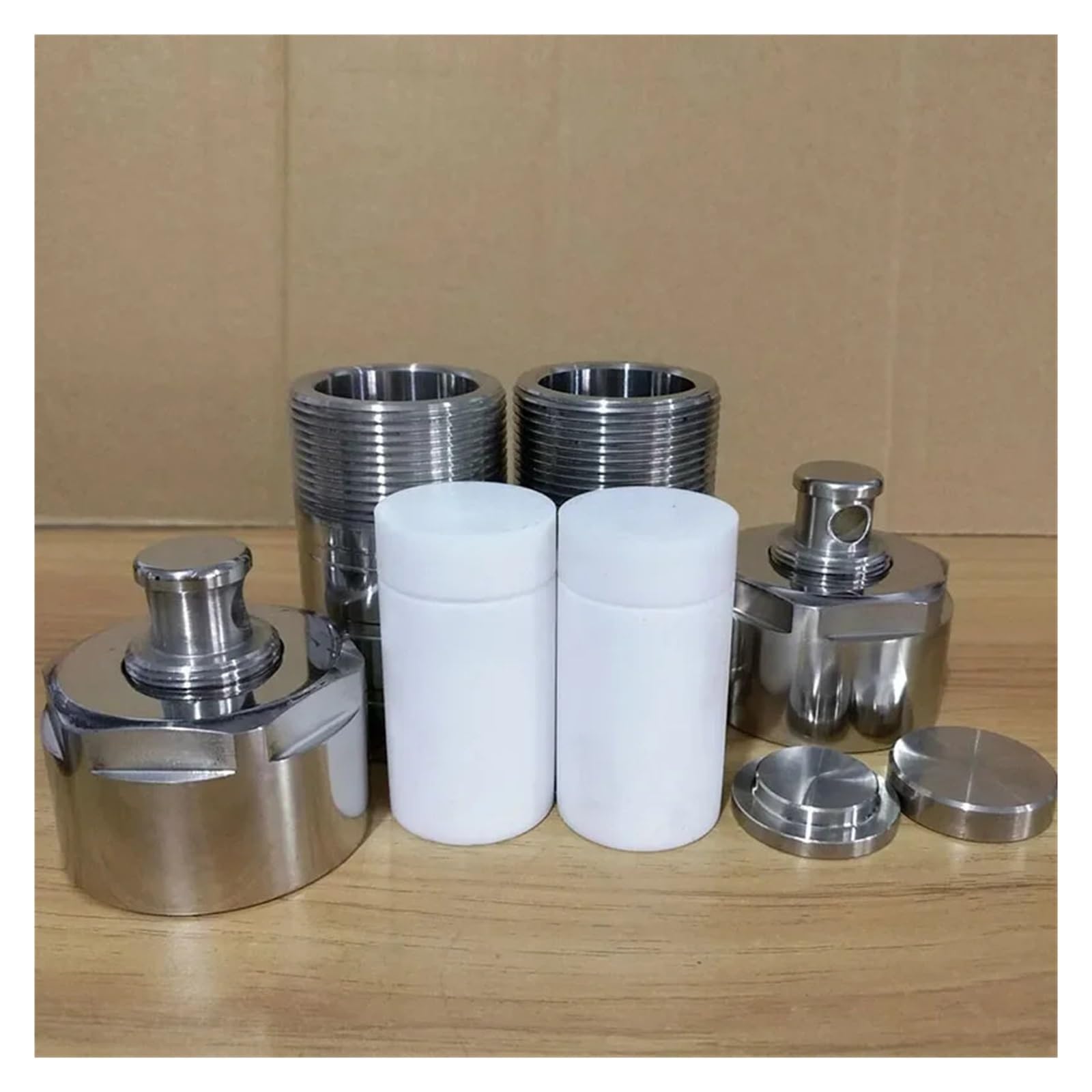 Reactor de síntesis hidrotermal, Reactor de Autoclave síntesis hidrotermal Revestido PTFE, 25 ml, 3Mpa, Tanque digestión Alta presión, Reactor Laboratorio