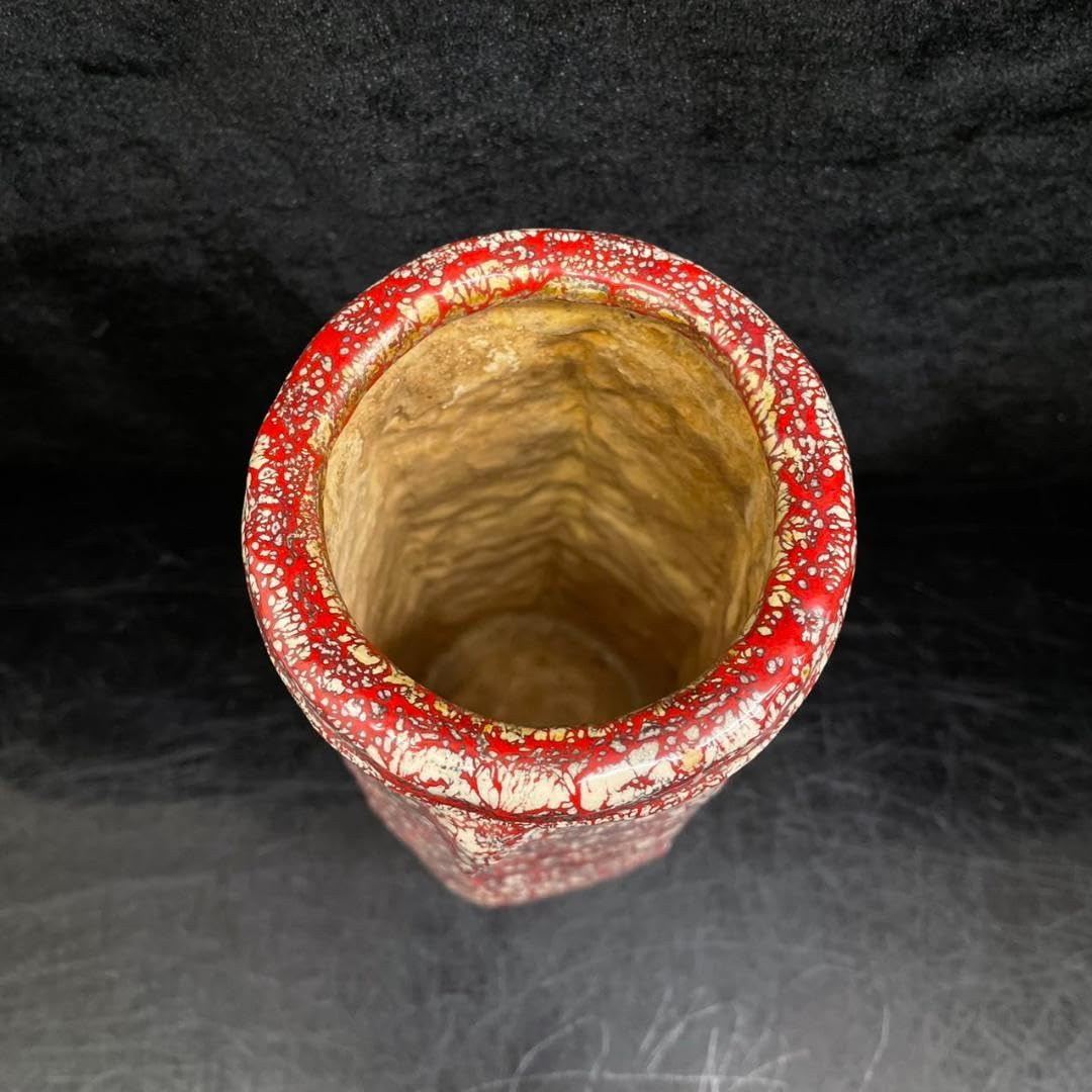 箕面烧　箕山　花瓶　松田箕山作 箕面烧箕山花瓶松田箕山作