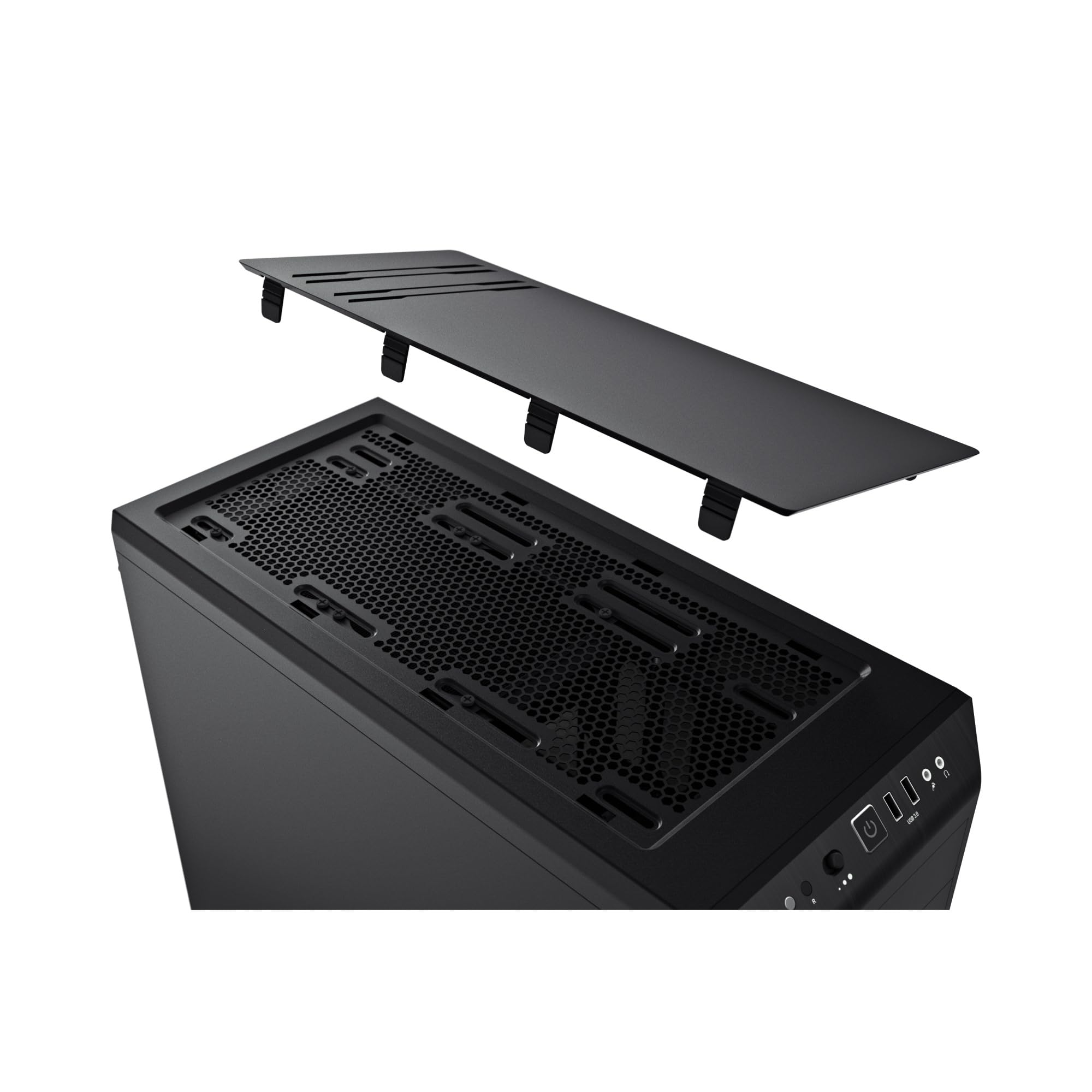 be quiet! Boîtier PC Pure Base 600 Black, 2 Ventilateurs Pure Wings 2, radiateurs jusqu'à 360 mm, Commande de Ventilateur à 3 Niveaux