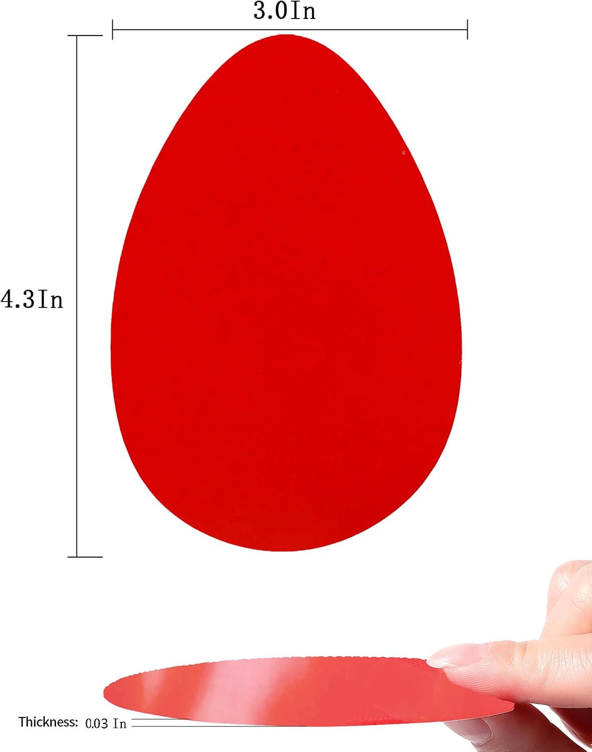 Red Sole Guards, Oval Shoe Bottom Protectors, Replacement for Christian Louboutin Heels, Anti-Slip Red Bottom Protector for Expensive Shoes (10 Pcs Red Smooth,4.3x3.0)