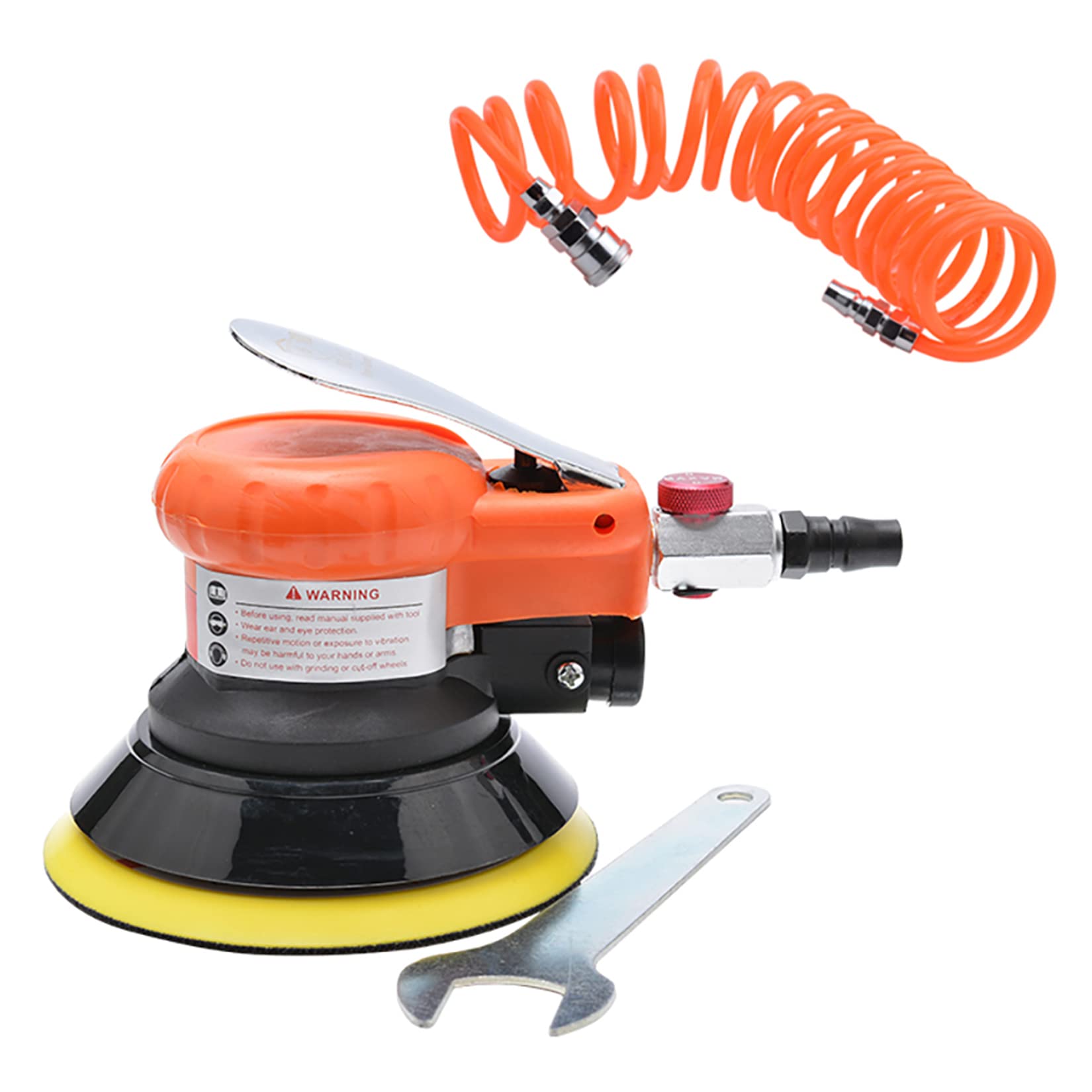 Random Orbital Sander 125MM Pneumatic Sanding Machine 5 Inch Circular Disc Air Polisher 10000RPM 6.2Bar Eccentricity 5MM