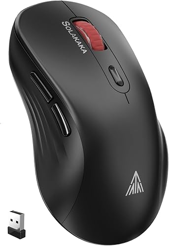 SOLAKAKA SM66 - Ratón inalámbrico silencioso de modo dual con Bluetooth2.4GHz, ajustable 4200 ppp, mouse inalámbrico recargable para PC, Mac, SOLAKAKA SM66 - Ratón inalámbrico silencioso de modo dual con Bluetooth2.4GHz, ajustable 4200 ppp, mouse inalámbrico recargable para PC, Mac,