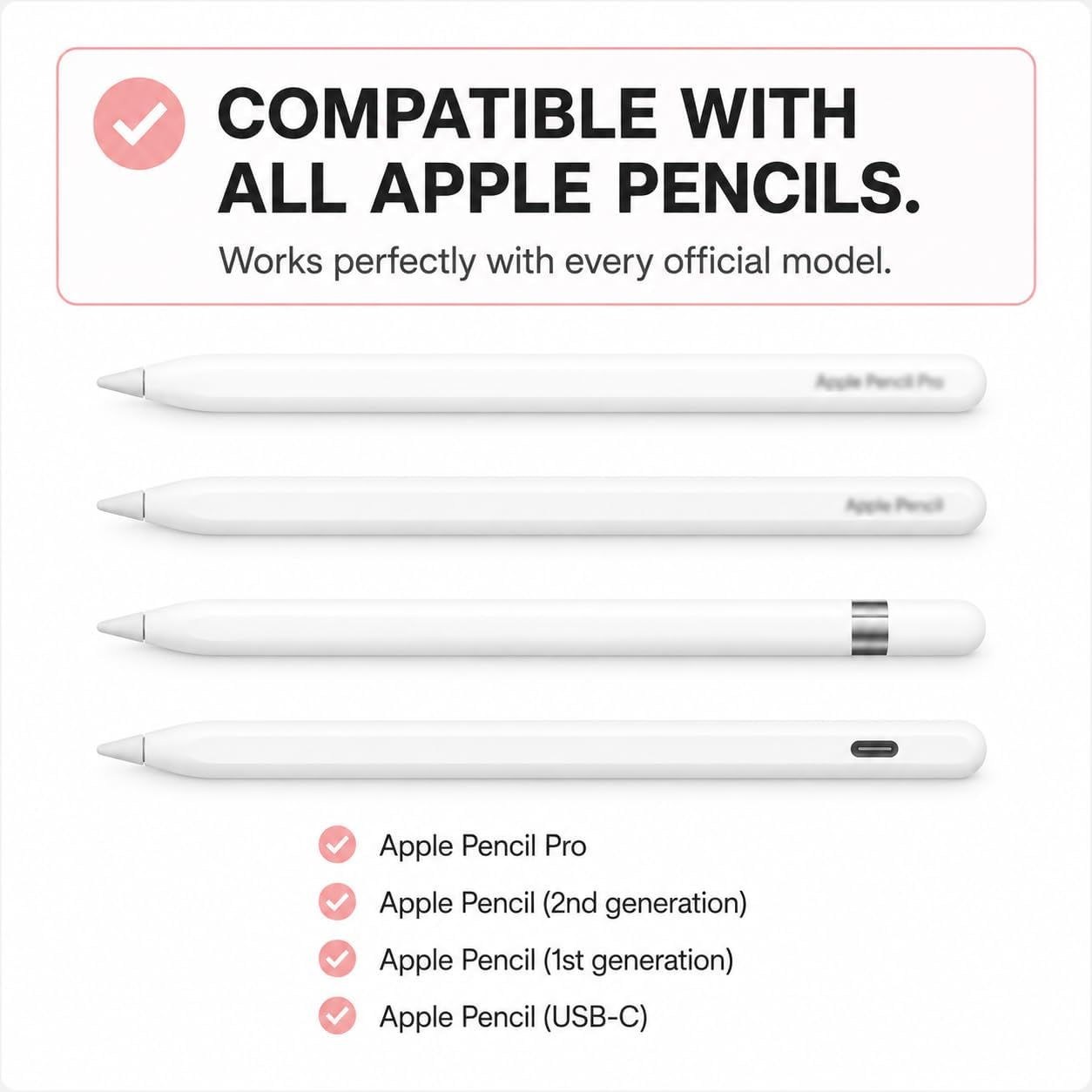 NXVX Replacement Tips for Apple Pencil, Gold 3.0, 6-Pack, Pink image 5