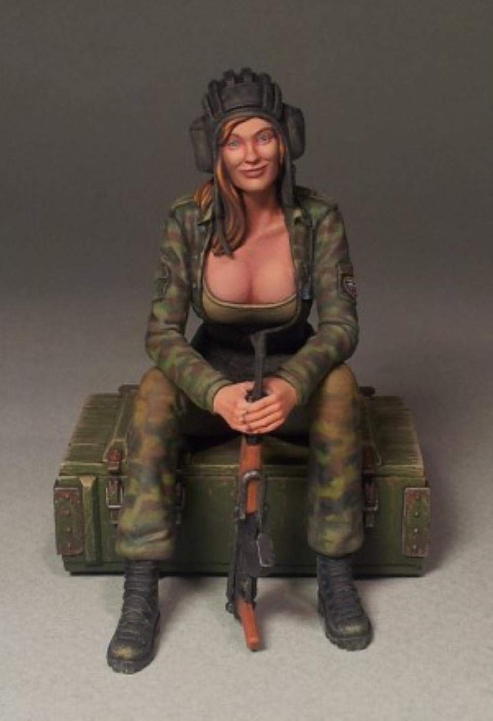 Set 5 Figurine 1:43 "Russian Tank Girls" - Ragazze Che Lavano Il Carro Armato, Fatte A Mano - Foto 4