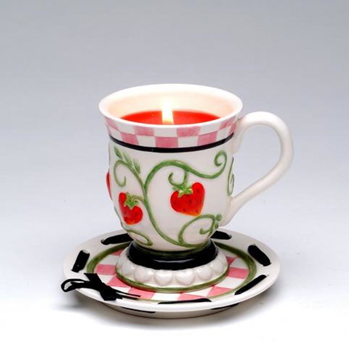 Amazon｜ATD 33707 ストロベリーデザイン カップとソーサー ワックス