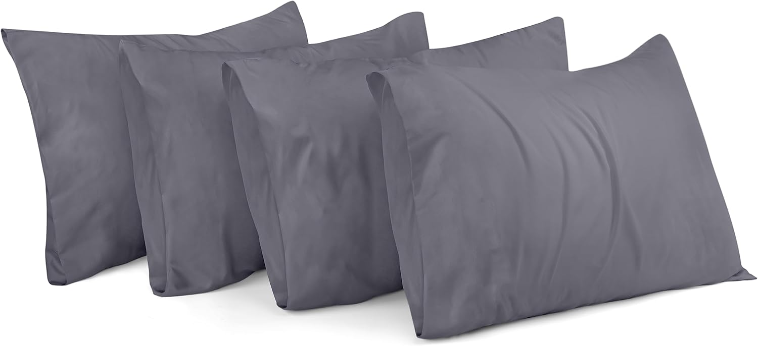 Utopia Bedding Pillow Cases 4 Pack Standard Size 50x75 cm 100