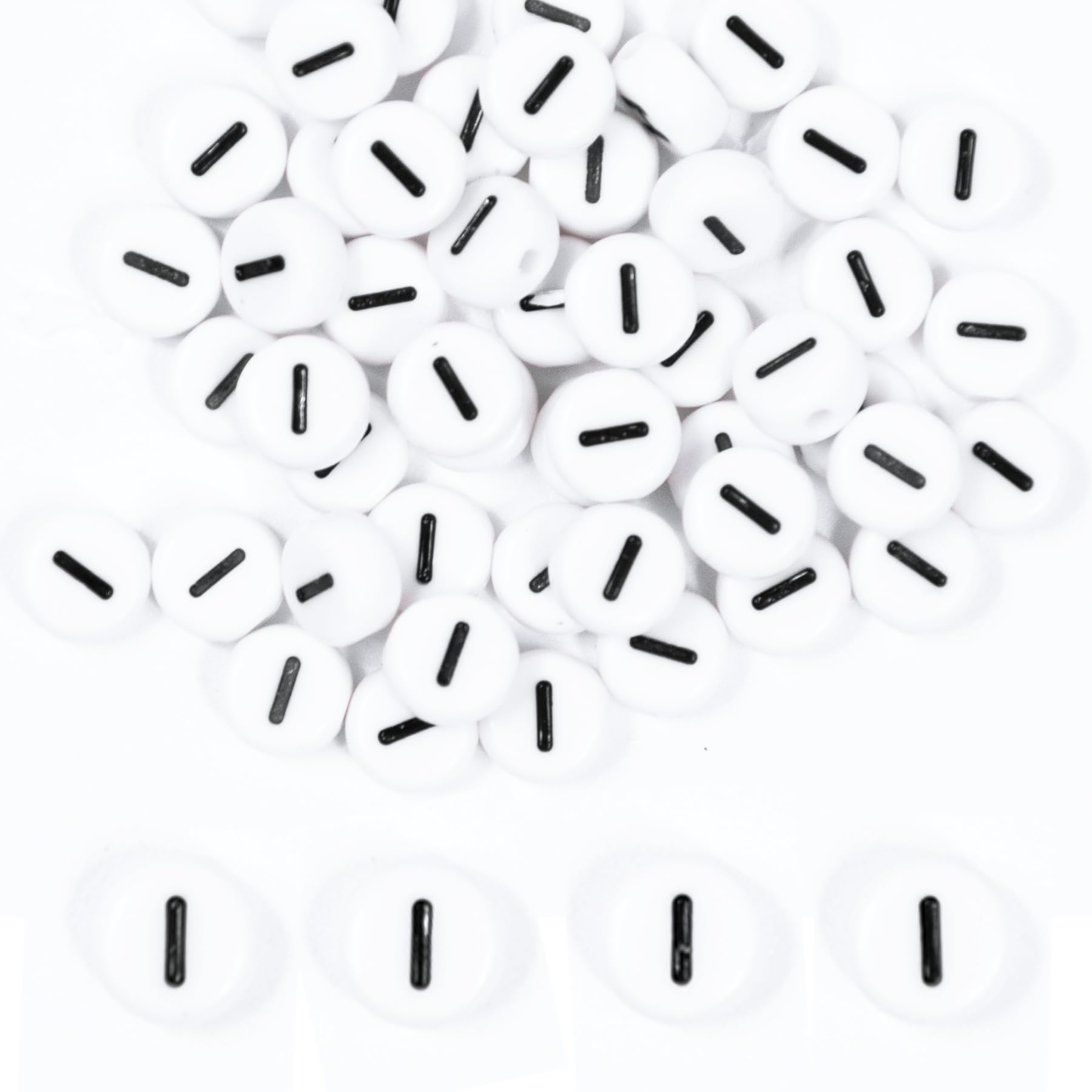 MiuCo 500 Stück Buchstabenperlen I für Armbänder, Rund Buchstaben Perlen zum Auffädeln, Alphabet Perlen Set, Letter Beads Bastelset für Armband Haarband Schmuck Basteln