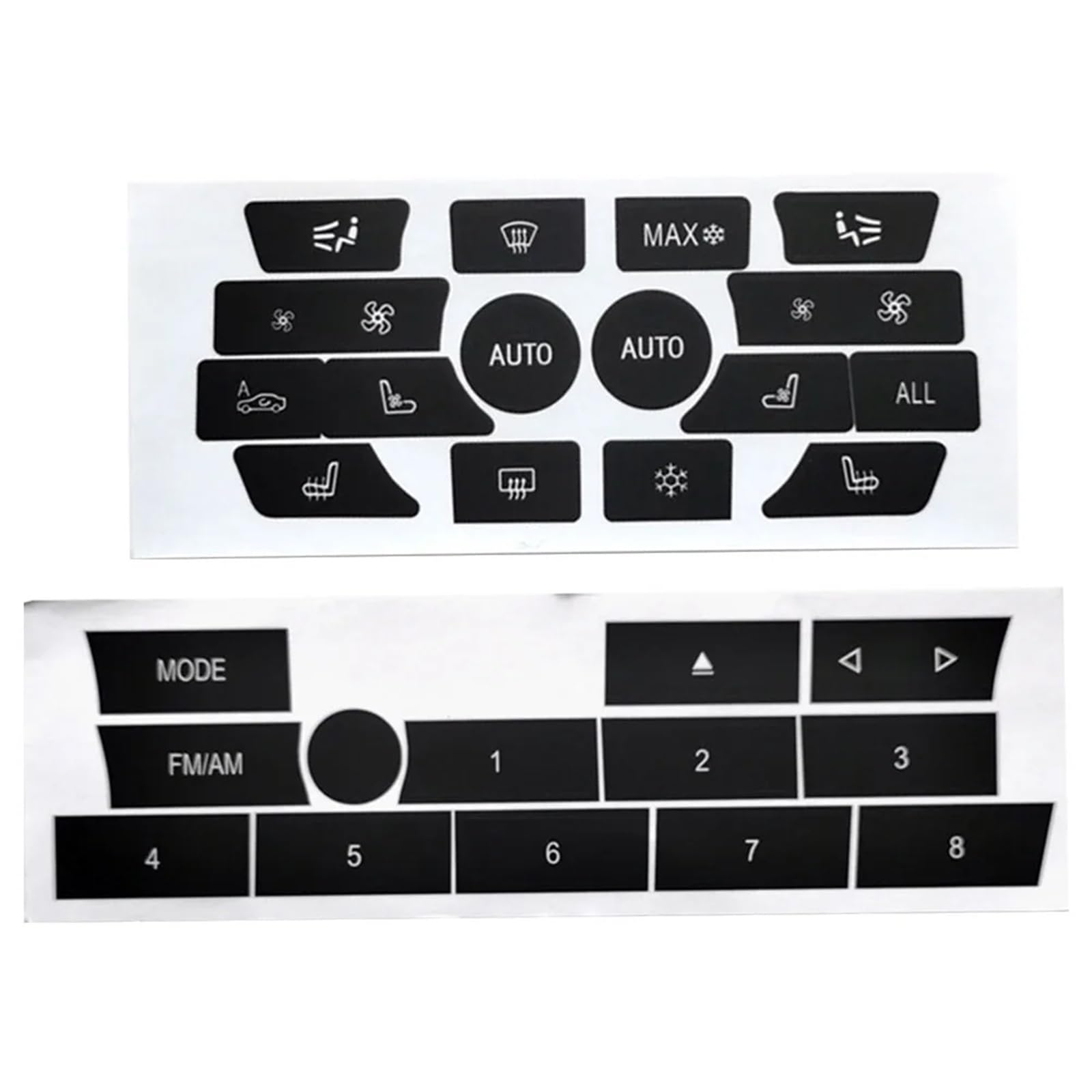 Wsbojxth One Color Repair Patch Compatible With Bmw 7 Serie F02 Car Air Condition Control Button Repair Stickers Climate Control Radio Button Repair Decal A/C+Radio