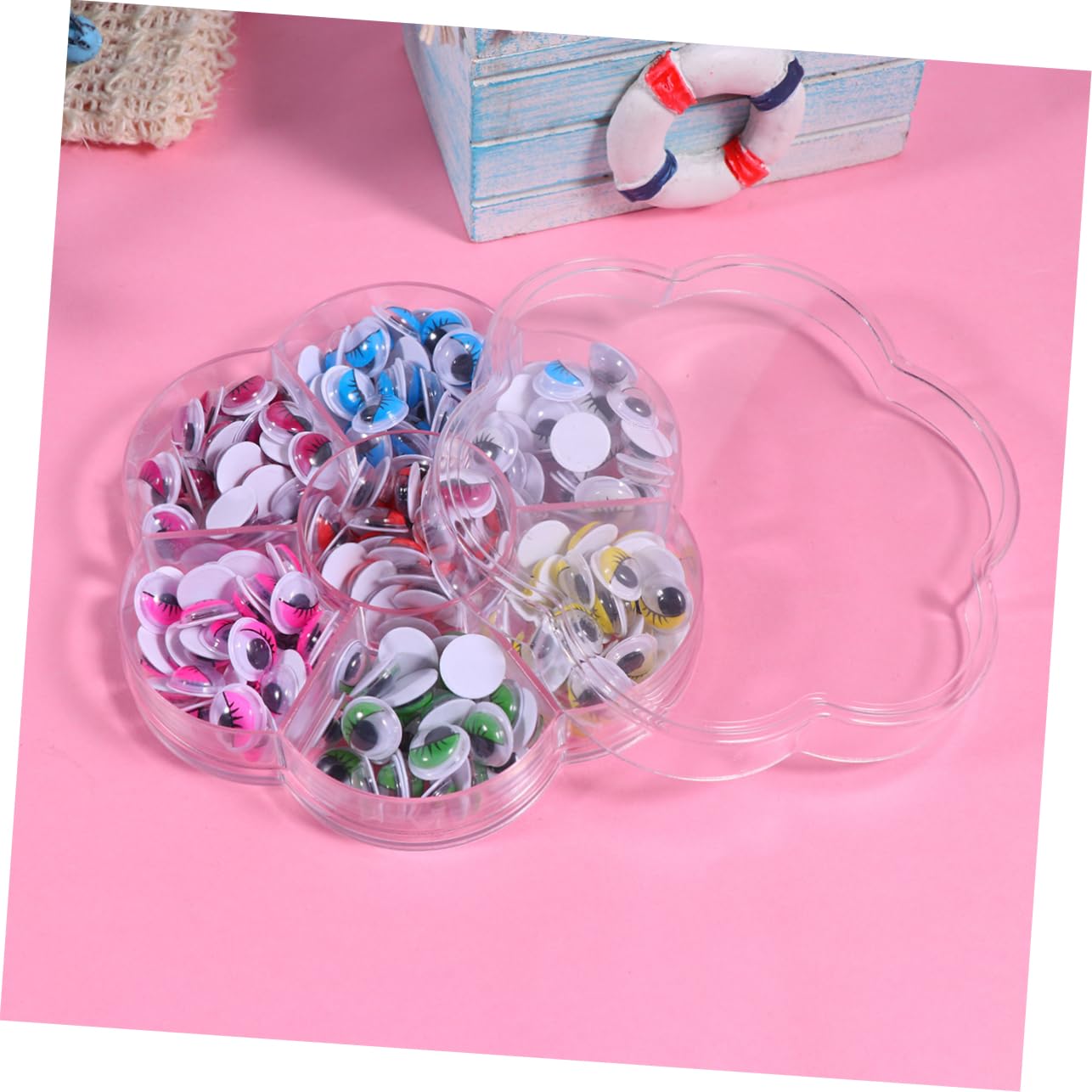 VILLCASE Eyes Self Adhesive for DIY Crafts 210pcs Round Eye Stickers with Eyebrows