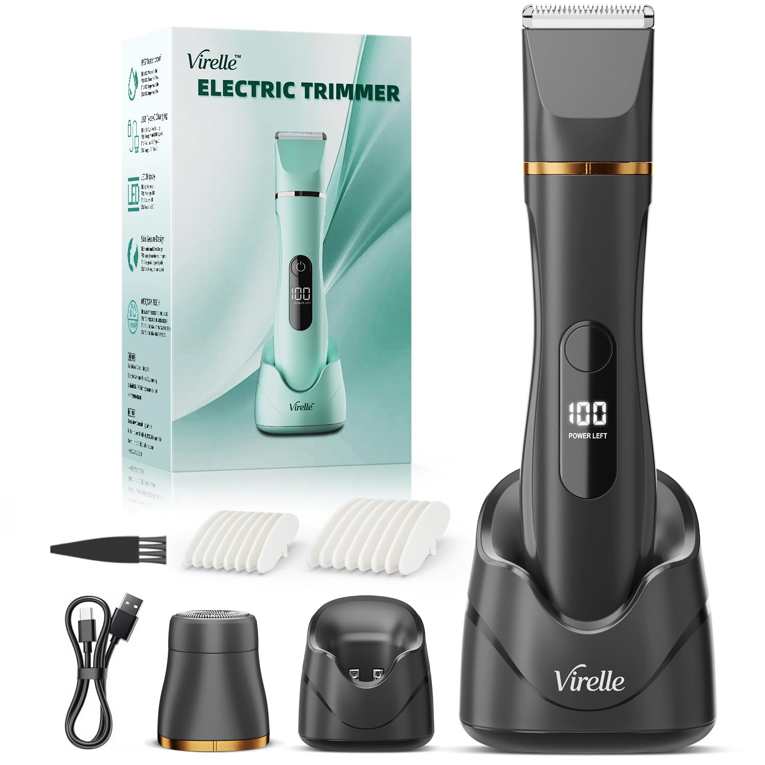 Electric Body Hair Remover Razor for Men Women Waterproof Foil Shaver Trimmer for Face Arms Back Legs Chest