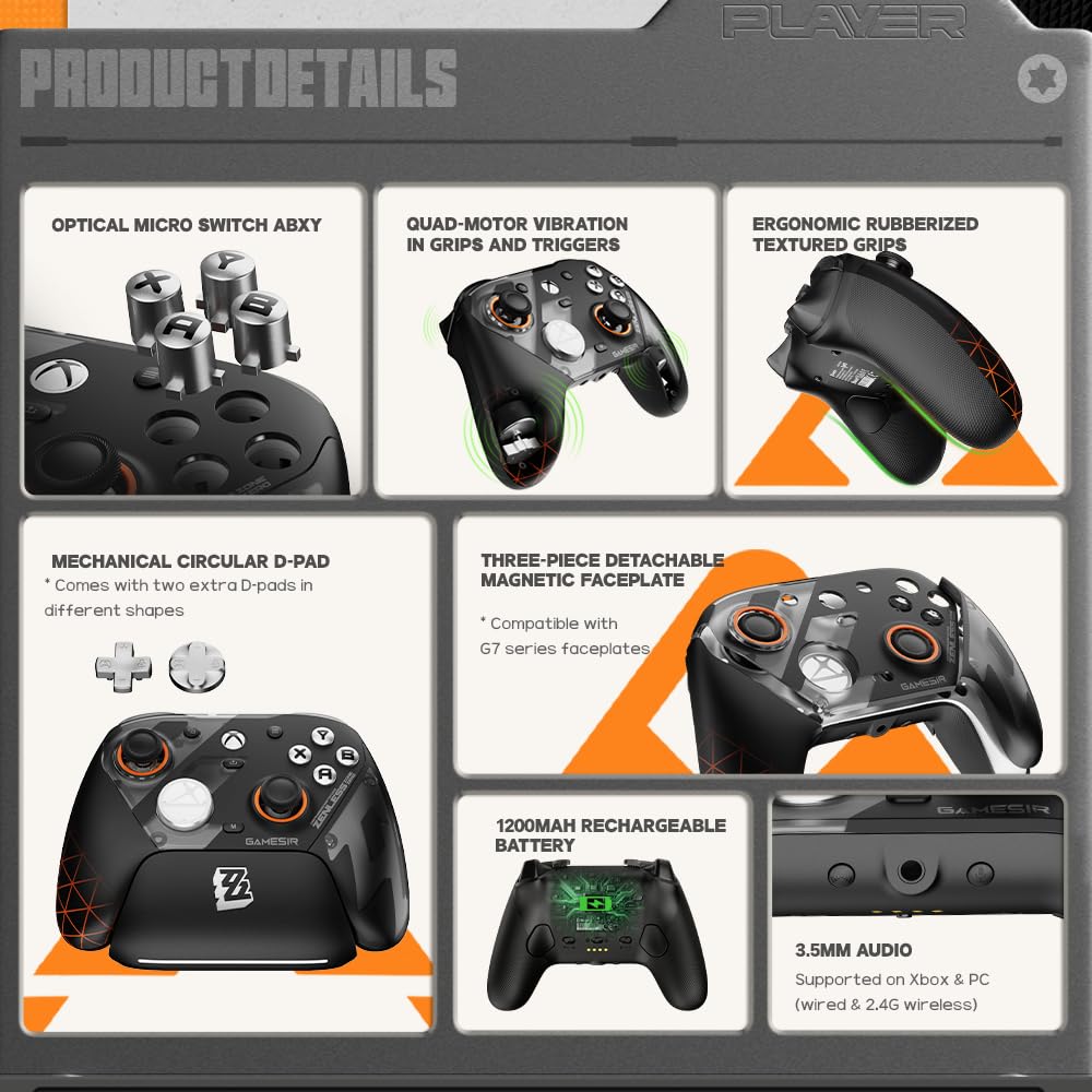 GameSir G7 Pro Controller di gioco wireless - Licenza ufficiale per Xbox Series X|S, Xbox One, PC e Android, joystick TMR, quattro pulsanti rimappabili - Edizione Zenless Zone Zero