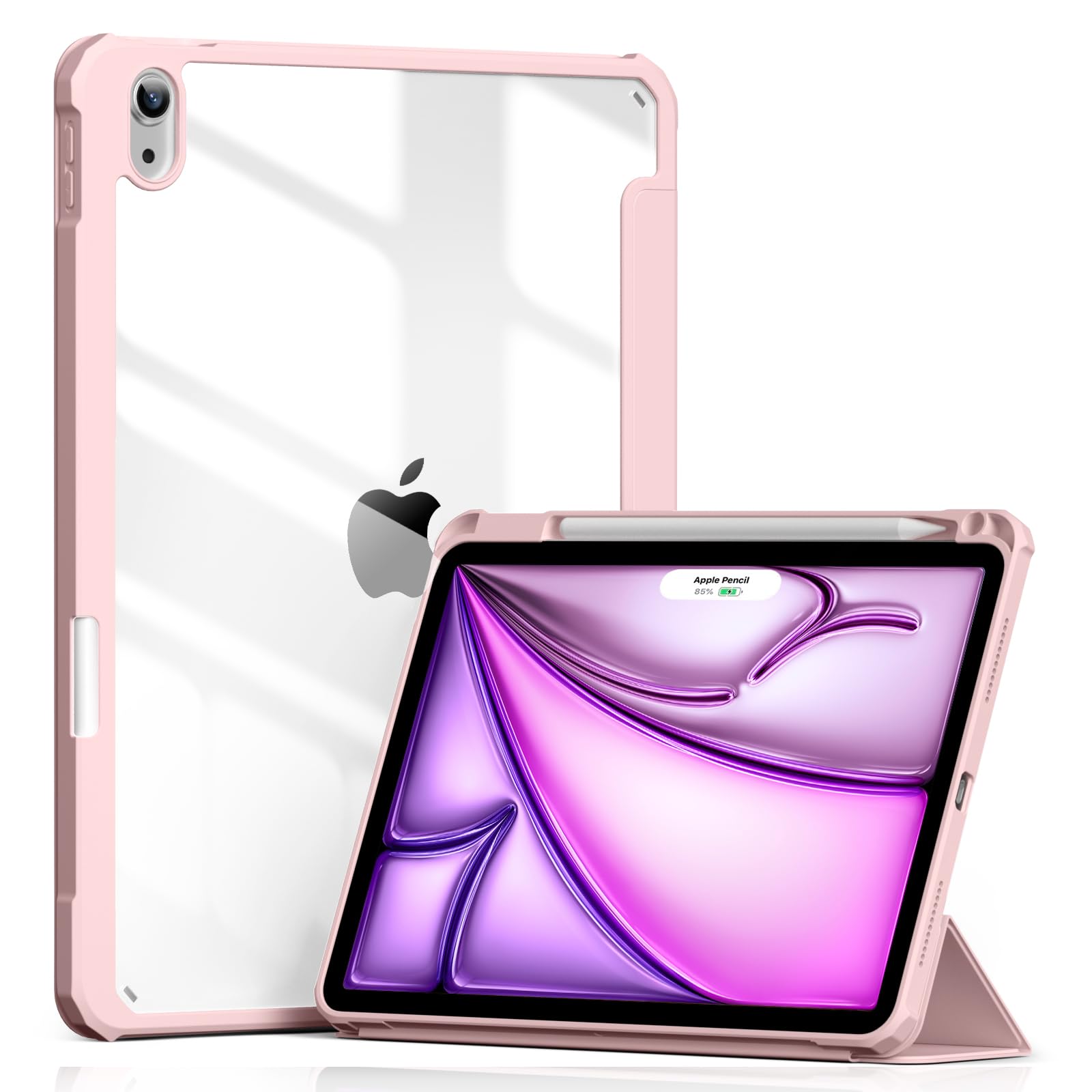 Aoub Case for iPad Air 11-inch M3/M2 (2025/2024), iPad Air 5th/4th Generation (2022/2020) 10.9 inch -[Built-in Pencil Holder] Shockproof Cover with