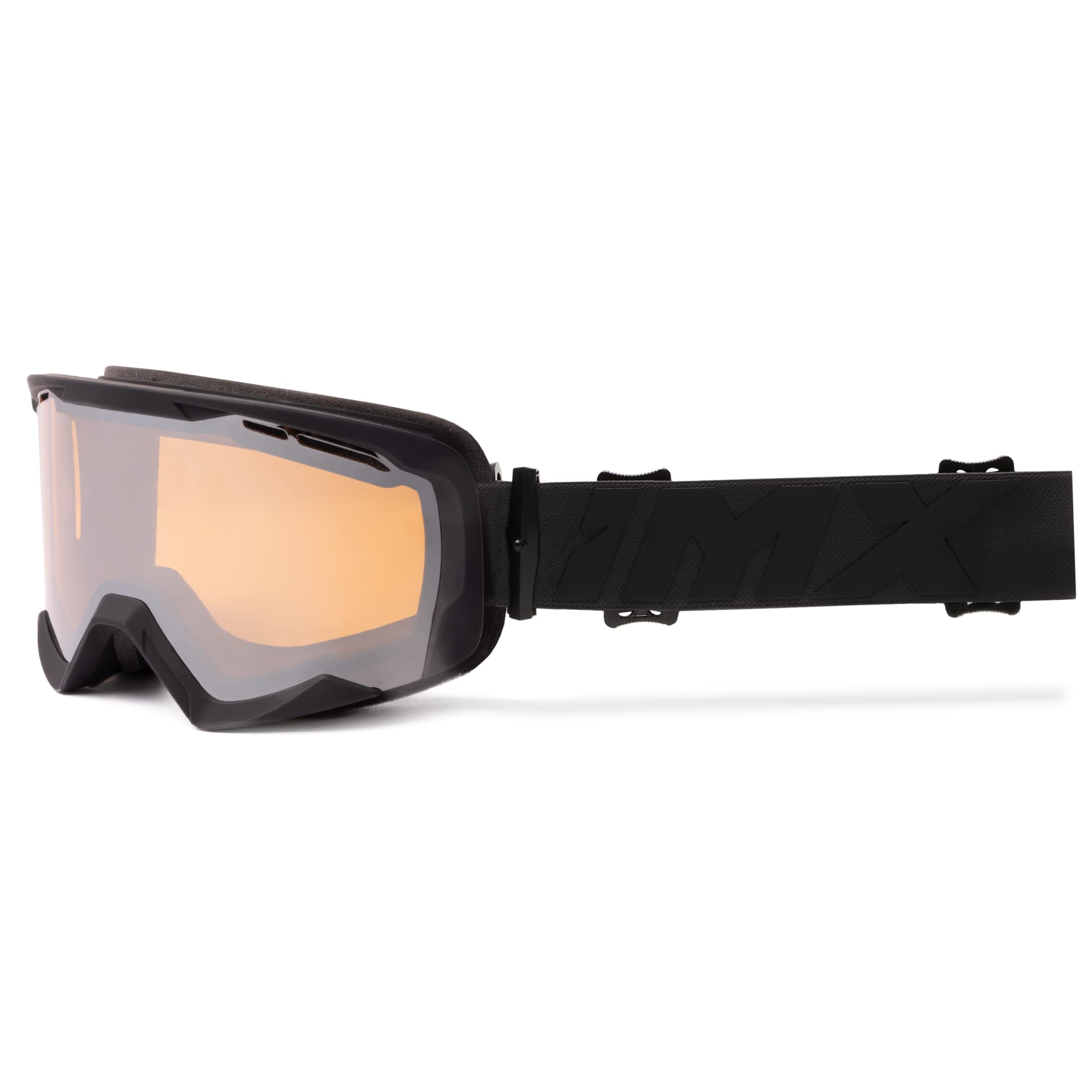Endurance Fahrradbrille Motorradbrille | Dreilagiger Schwamm | DualLens | Kratzfest Anti Fog und UV Beschichtung | Breiter Gürtel mit Silikondruck