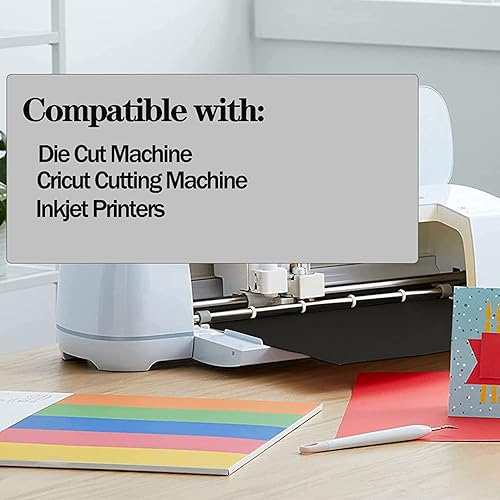 Miniatura 4 de 50 hojas de cartulina negra de 8.5 x 11 pulgadas, 92 libras, papel de cartulina negra para manualidades y tarjetas, papel negro pesado para