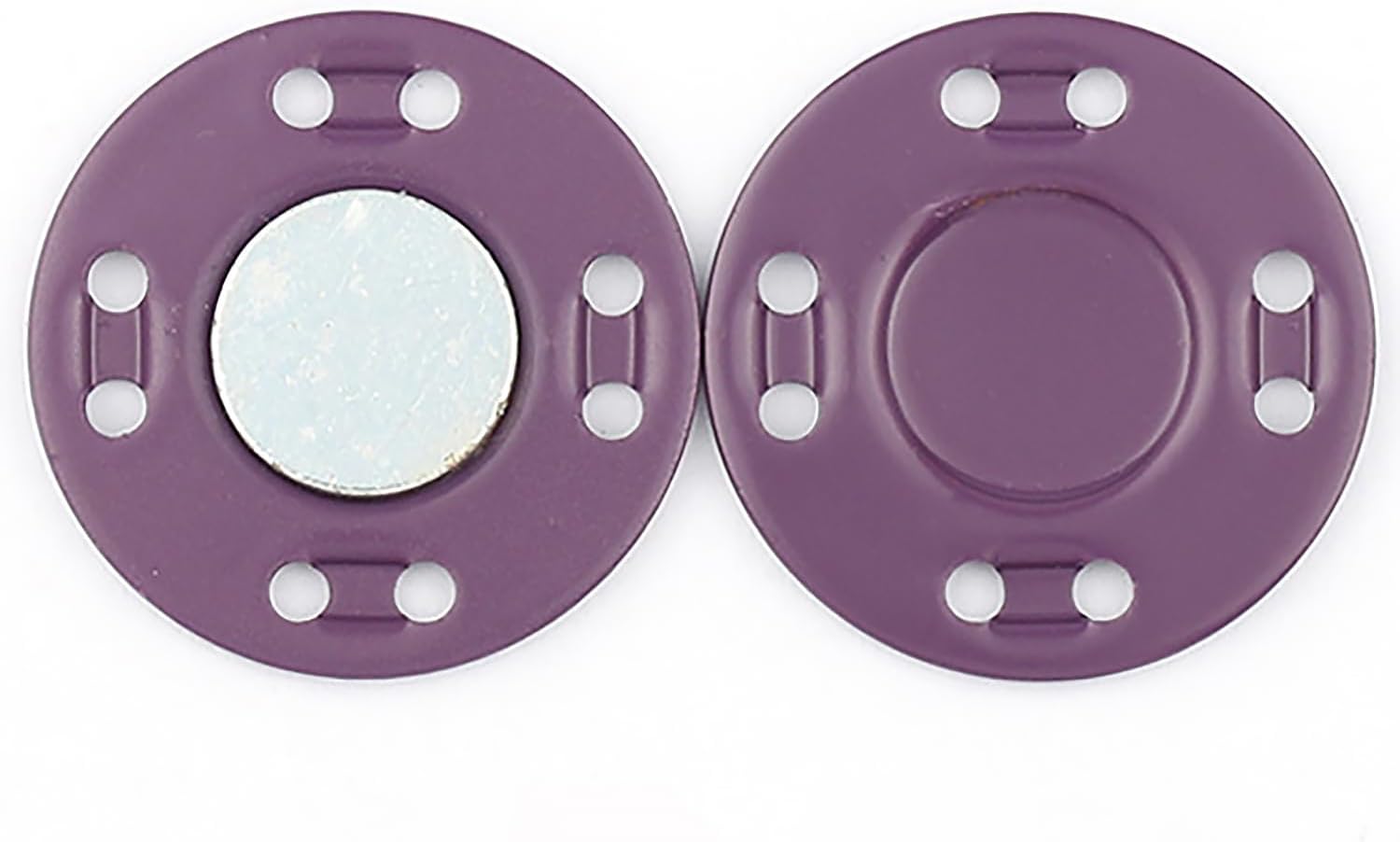 5 PCS/Set Magnet Buttons Sewing Supplies Magnetic Metal Buckle 5 Pairs Invisible Snap Buttons Fastener for Clothing Coat Handmade DIY Accessory Purple 25mm