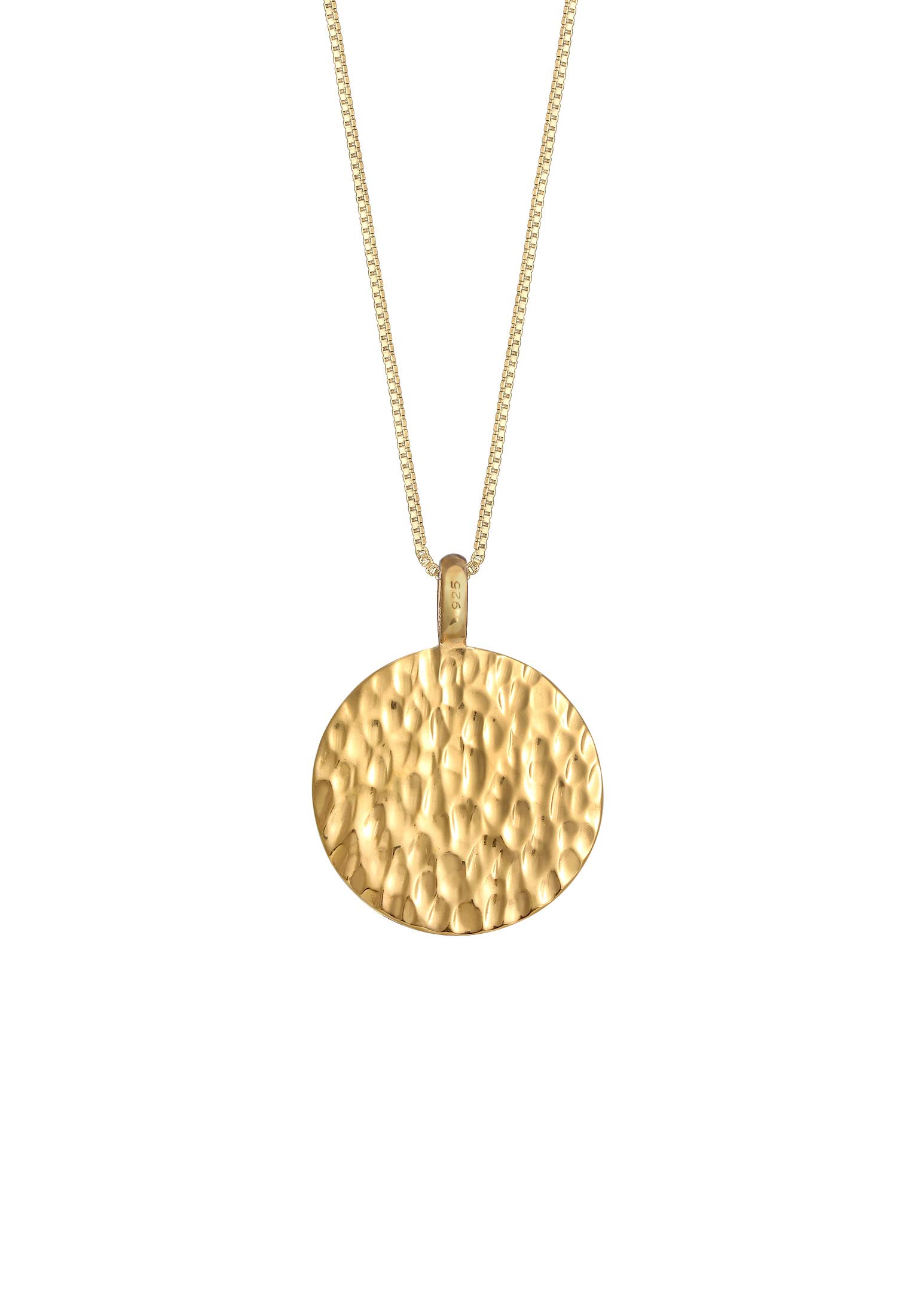Elli Halskette Damen Münze Plättchen Vintage Look Ornament 925 Silber