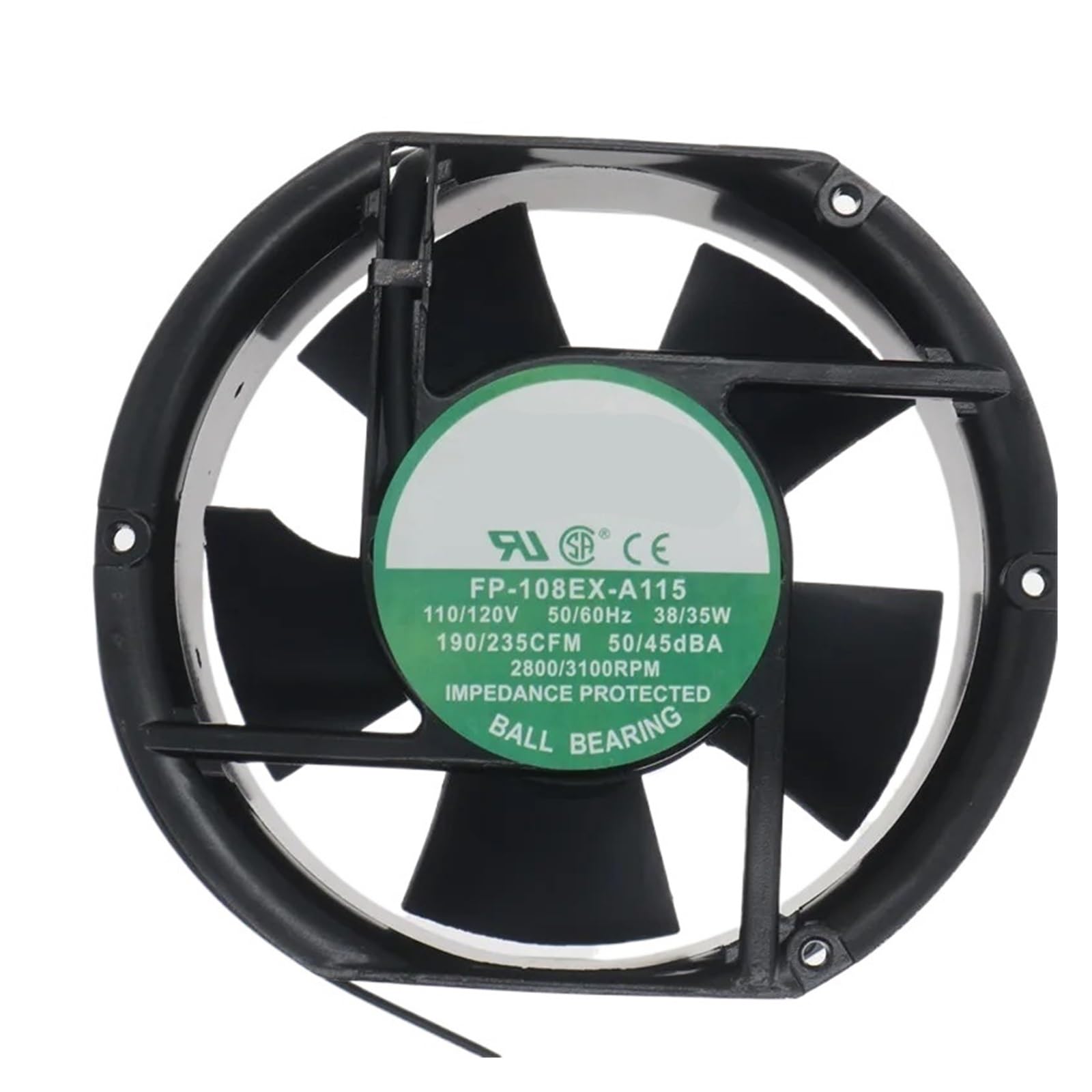 UITGVDQAT FP-108EX-A115 AC 110V 38W 172x150x51mm 2-Wire Server Cooling Fan