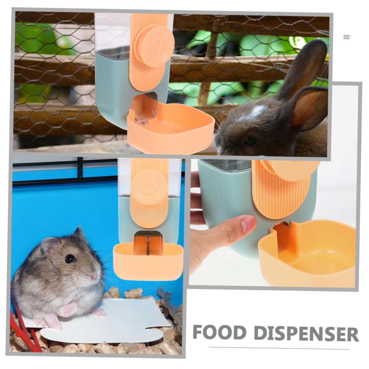 Distributore Automatico di Cibo e Acqua Sospeso 2 Pezzi Plastico | Pet e Cavia, Capacità Ampia, Uso Domestico, Alimentazione Quotidiana e Distribuzione Automatica