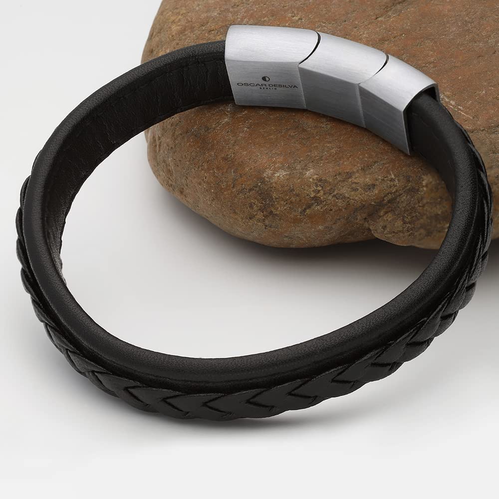 Treuheld® Leder-Armband mit Magnetverschluss | Geflochten Breit | 2 Farben