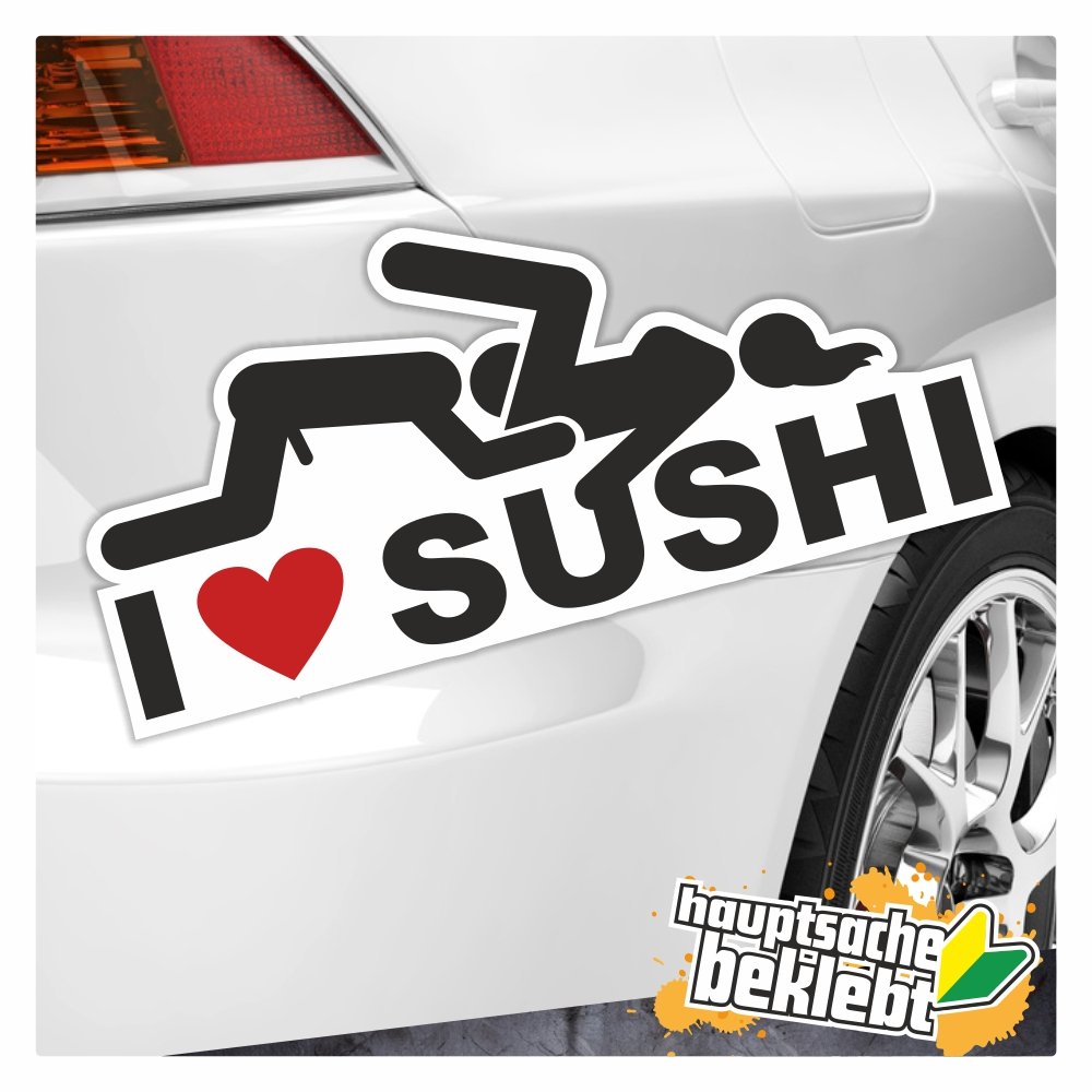 KIWISTAR I Love Sushi 7 Sizes Available Stickers Multicolor Sticker  Funsticker Colored : Amazon.se: Automotive
