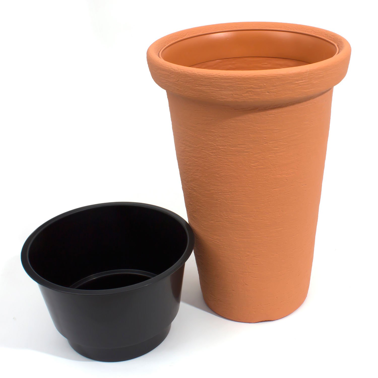Prosperplast Grand Pot de Fleur Aspect Massif Couleur Terre Cuite Hauteur 50 cm 17 l
