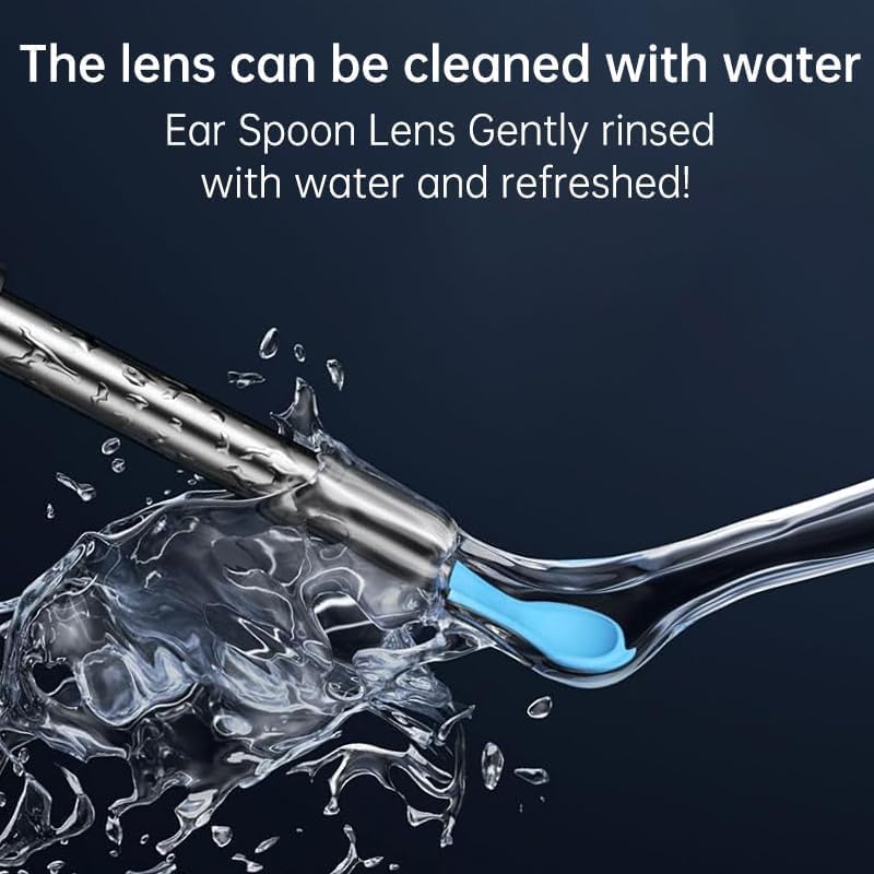 Image of EASYMART WiFi Ear Wax Removal Camera, HD Endoscope with 6 LED Lights, 146mm Length, iOS and Android Compatible, Black and Blue