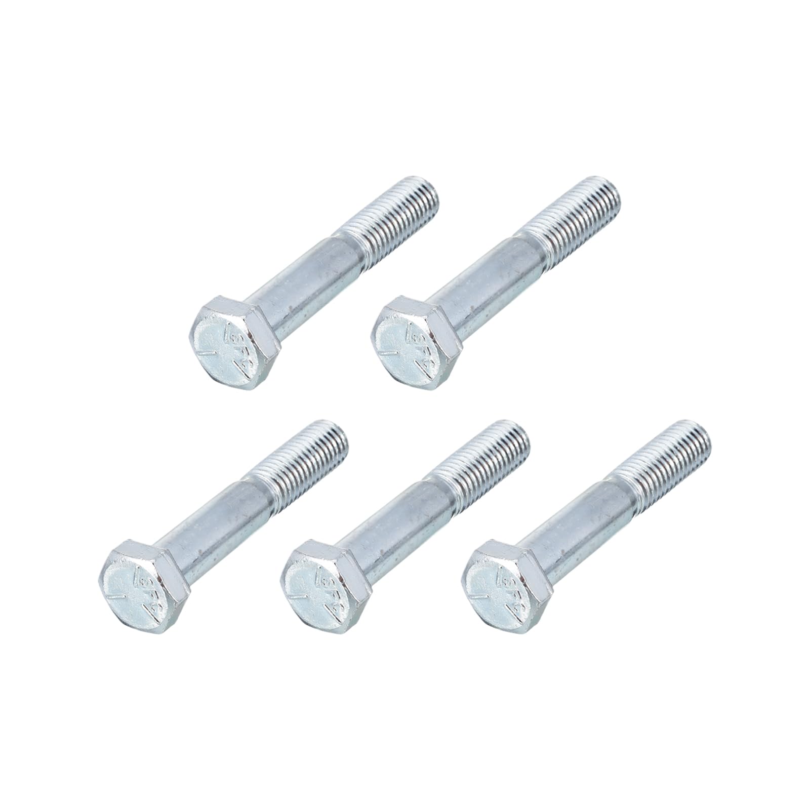 METALLIXITY Hex Bolts (1/2-20x3") 5Pcs, Grade 2 Carbon Steel Zinc Plated Partial Threaded